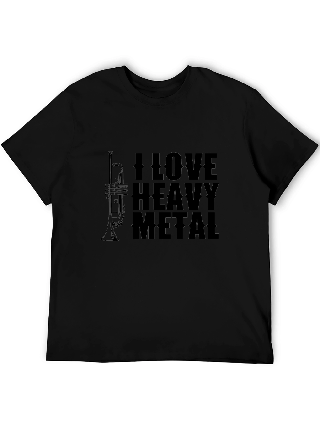 I Love Heavy Metal T-Shirt - Black Graphic Tee