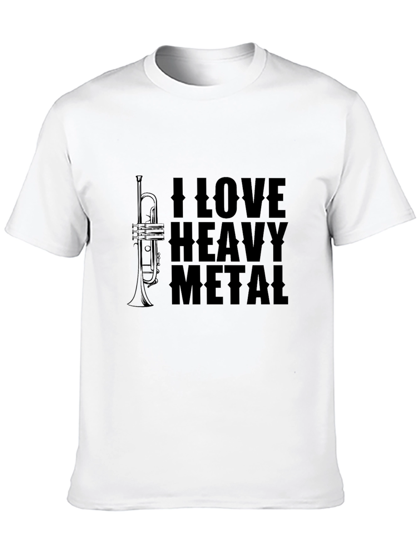 I Love Heavy Metal T-Shirt - Black Graphic Tee