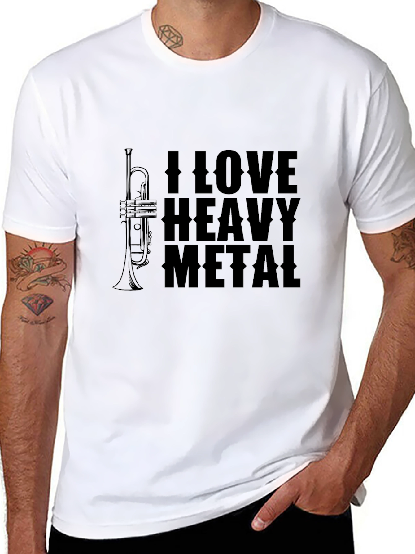 I Love Heavy Metal T-Shirt - Black Graphic Tee