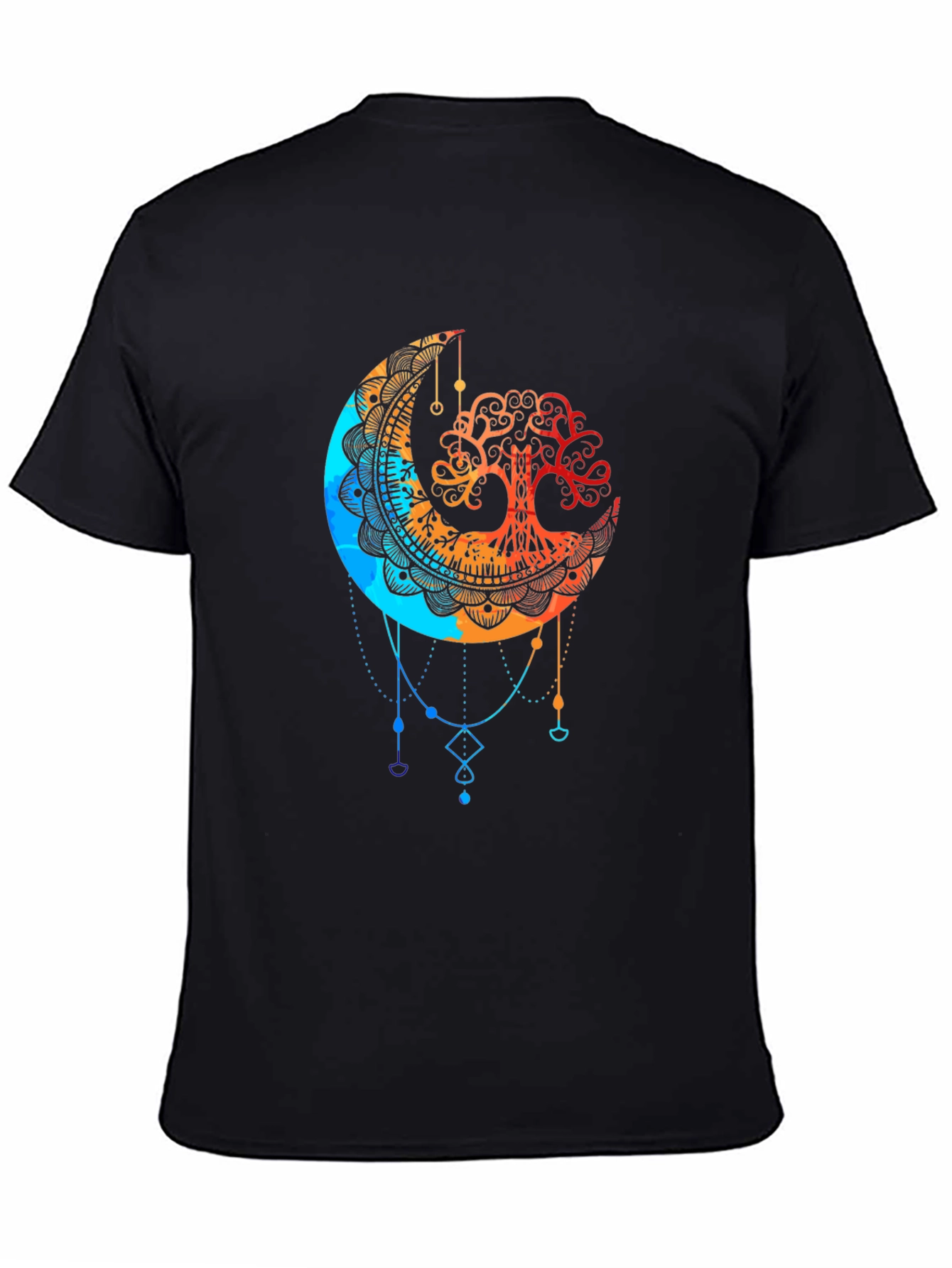 Tree of Life Moon Graphic Mens T-Shirt