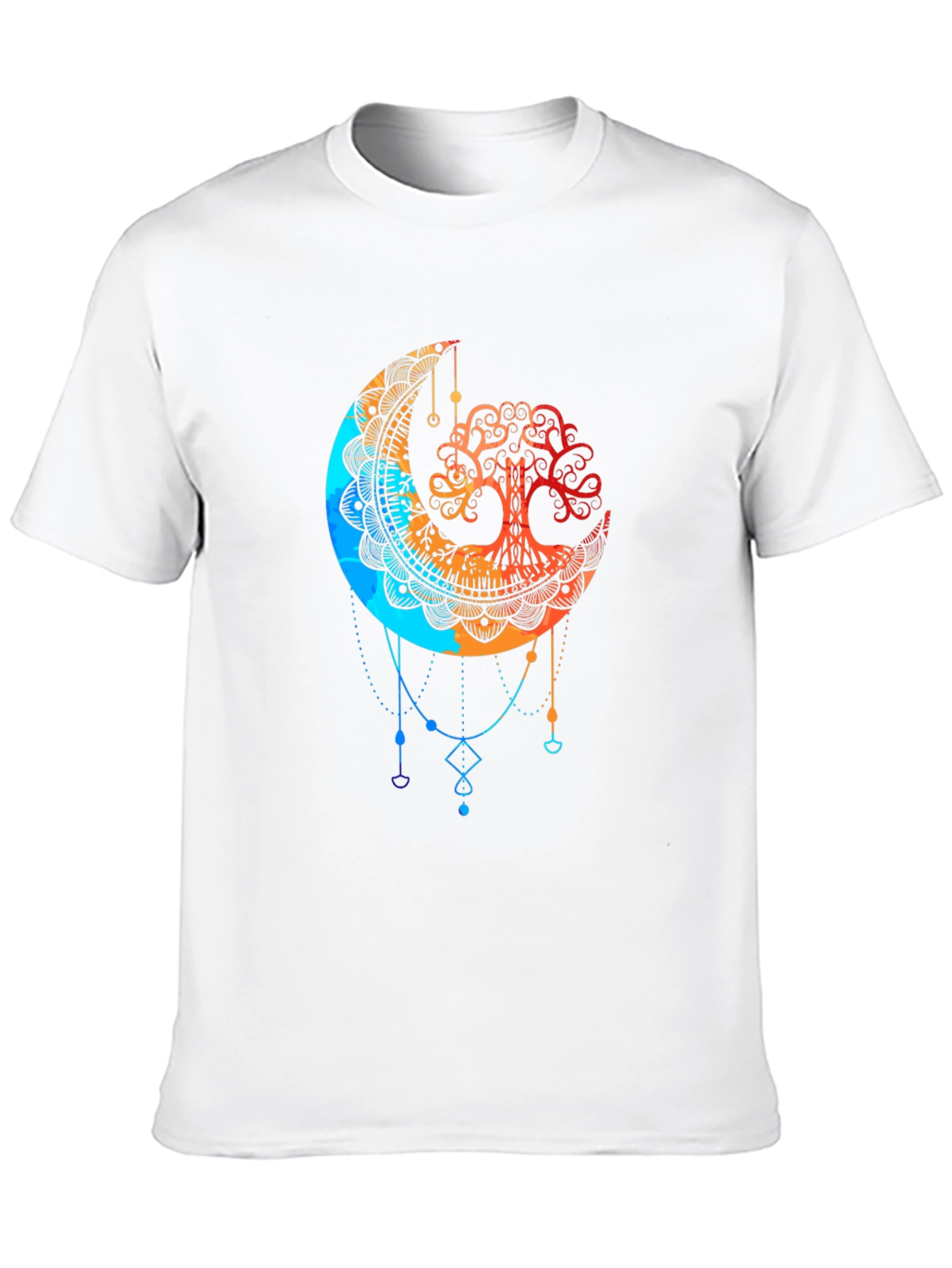 Tree of Life Moon Graphic Mens T-Shirt