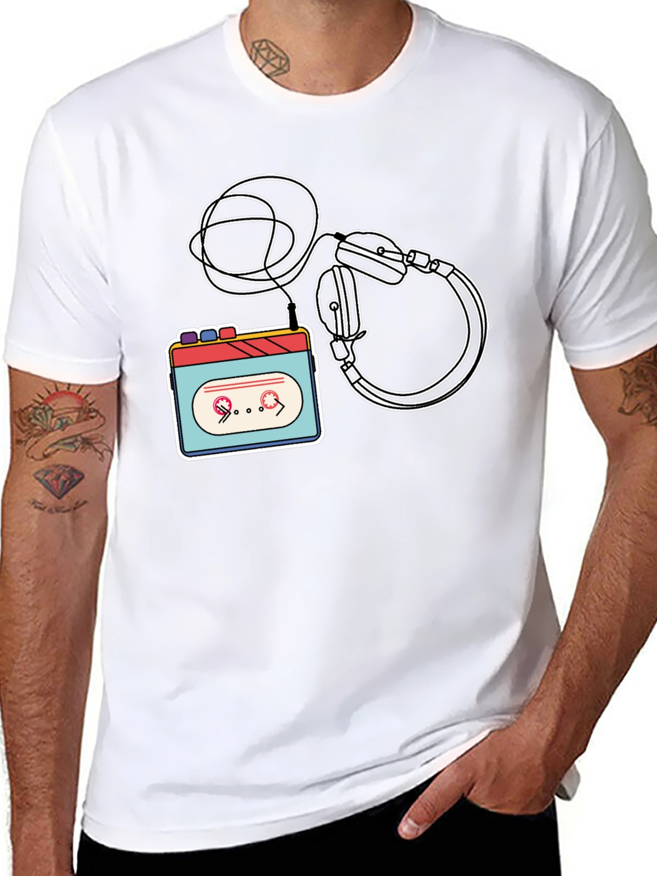 Retro Cassette Player Graphic Tee
