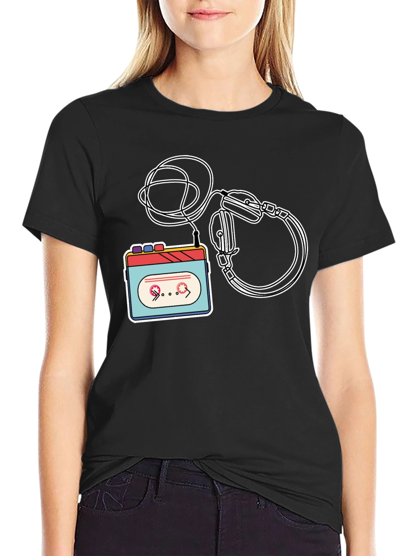Retro Cassette Player Graphic Tee