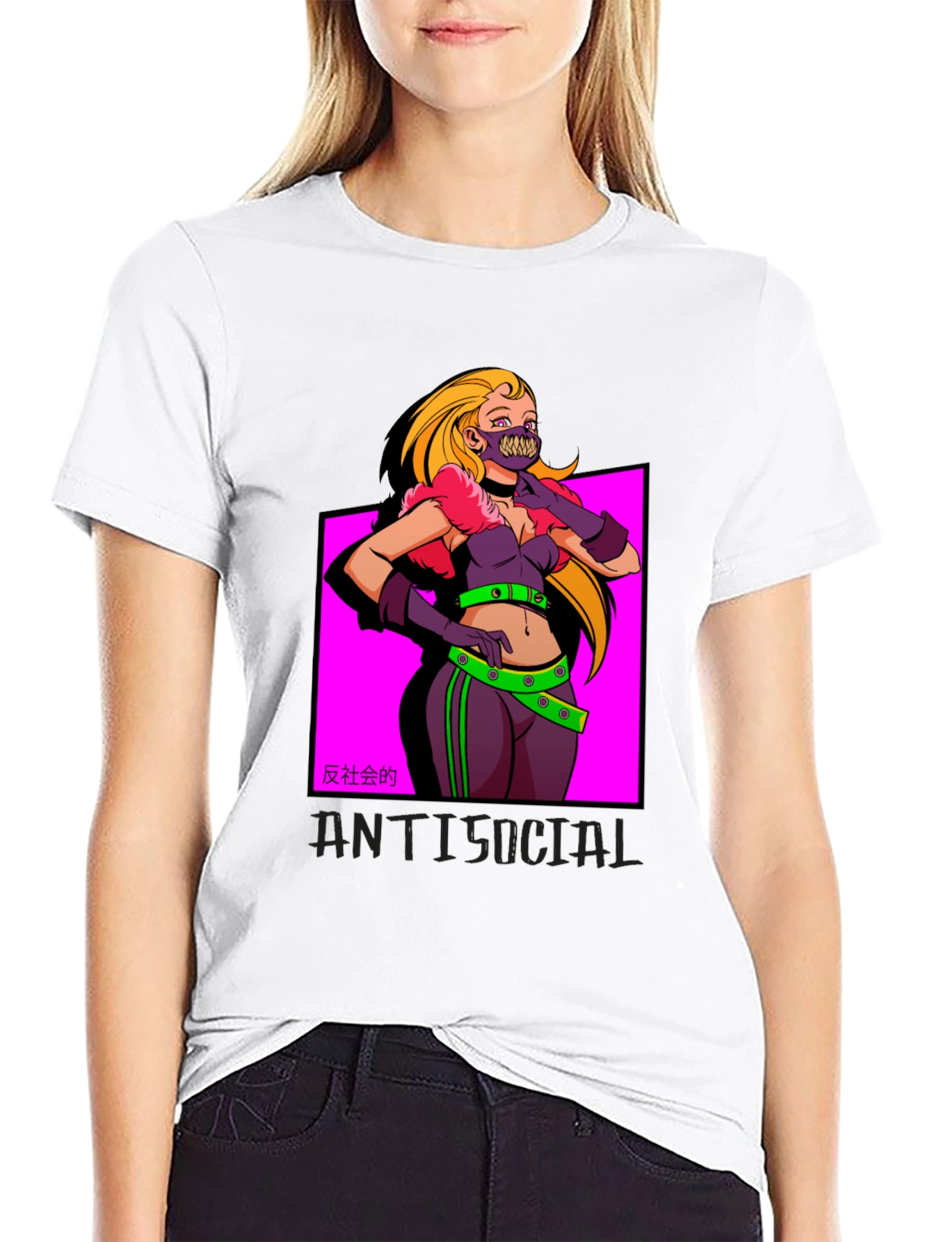 Edgy Anti-Social Graphic Tee
