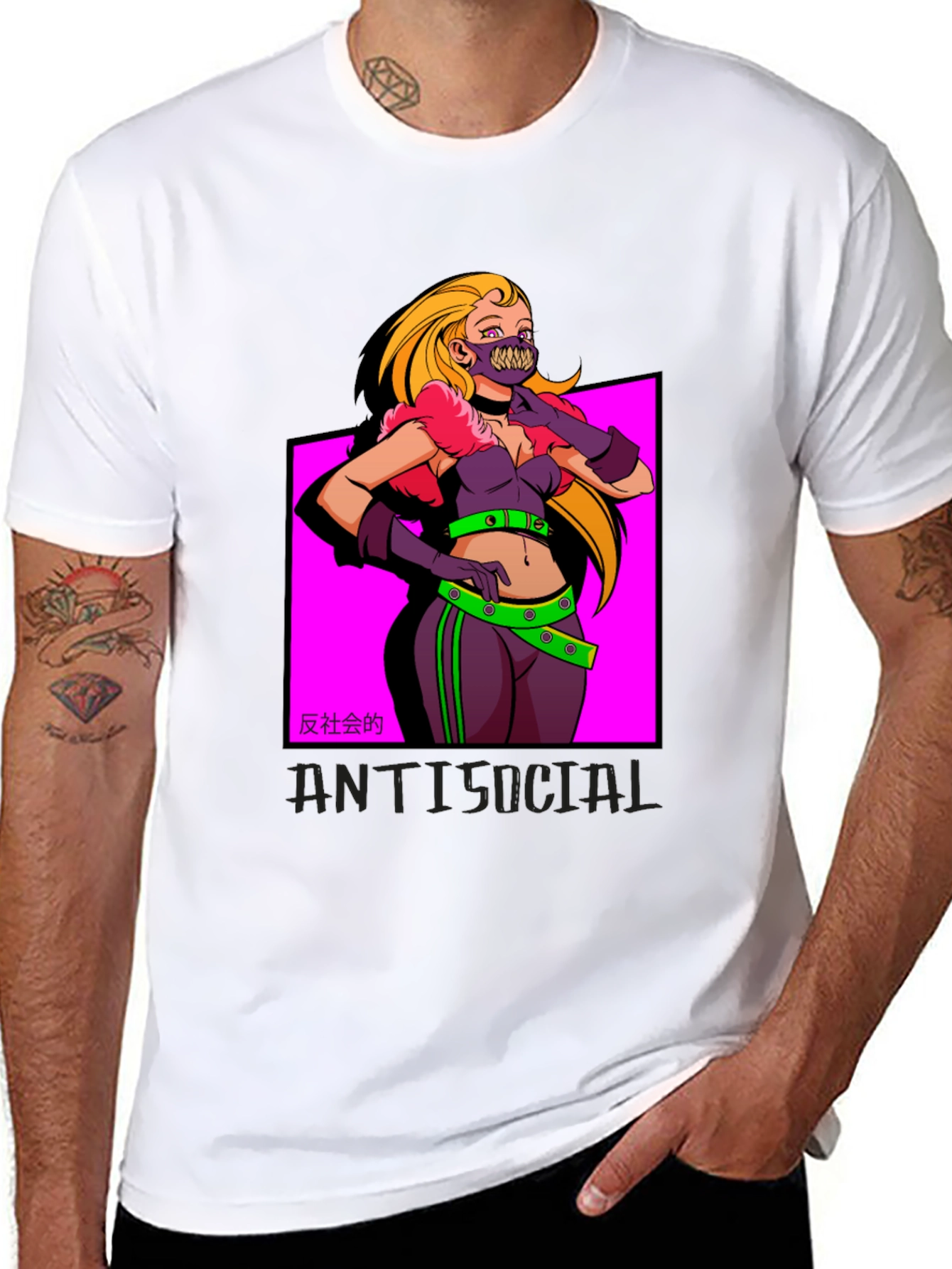 Edgy Anti-Social Graphic Tee
