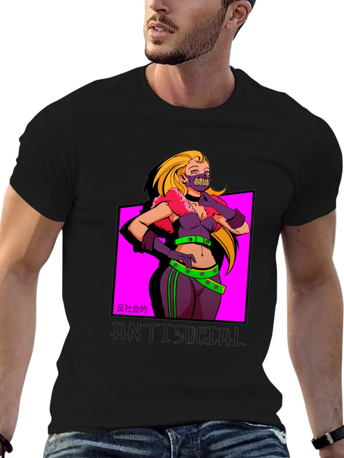 Edgy Anti-Social Graphic Tee