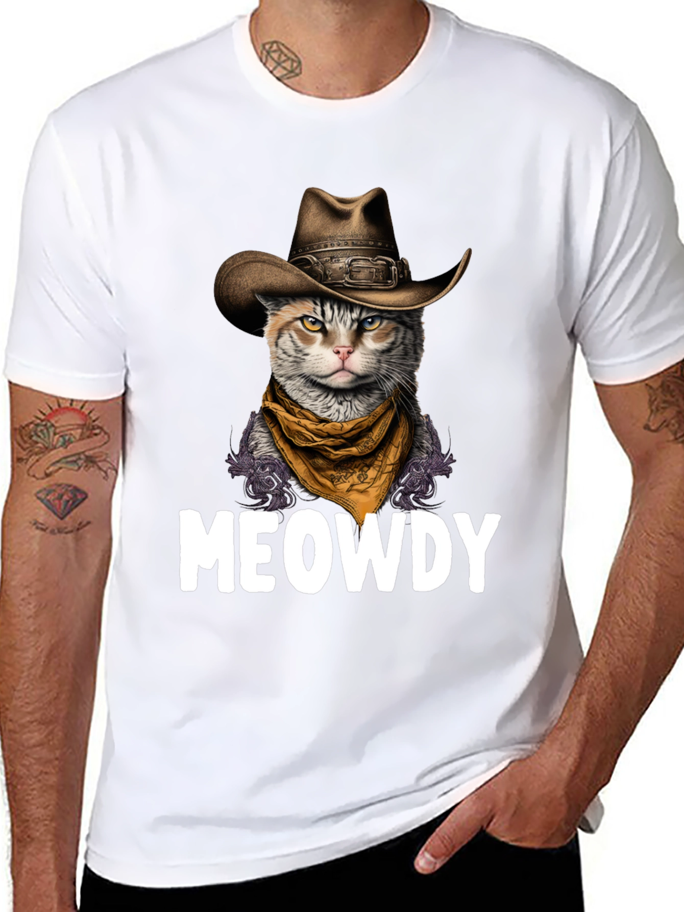 Meowdy Cat Cowboy T-Shirt