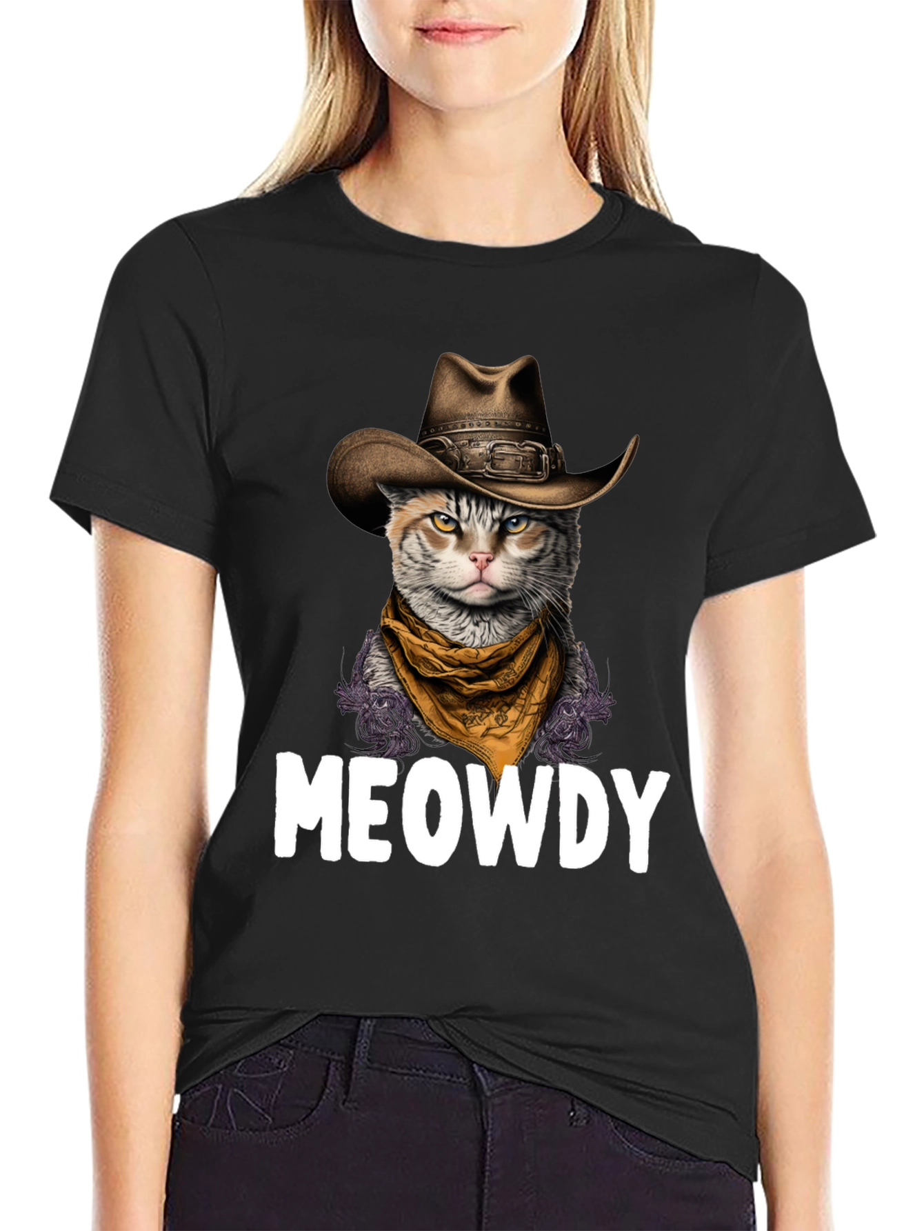 Meowdy Cat Cowboy T-Shirt