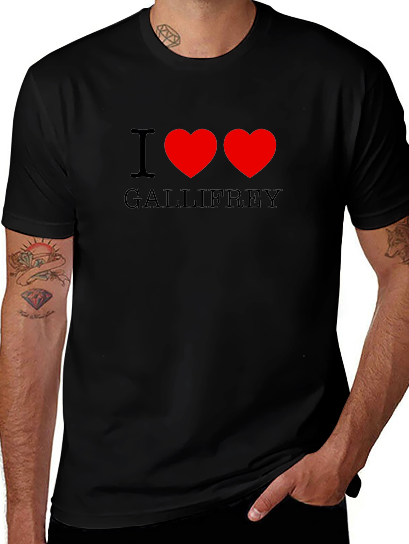 I Heart Gallifrey Black T-Shirt