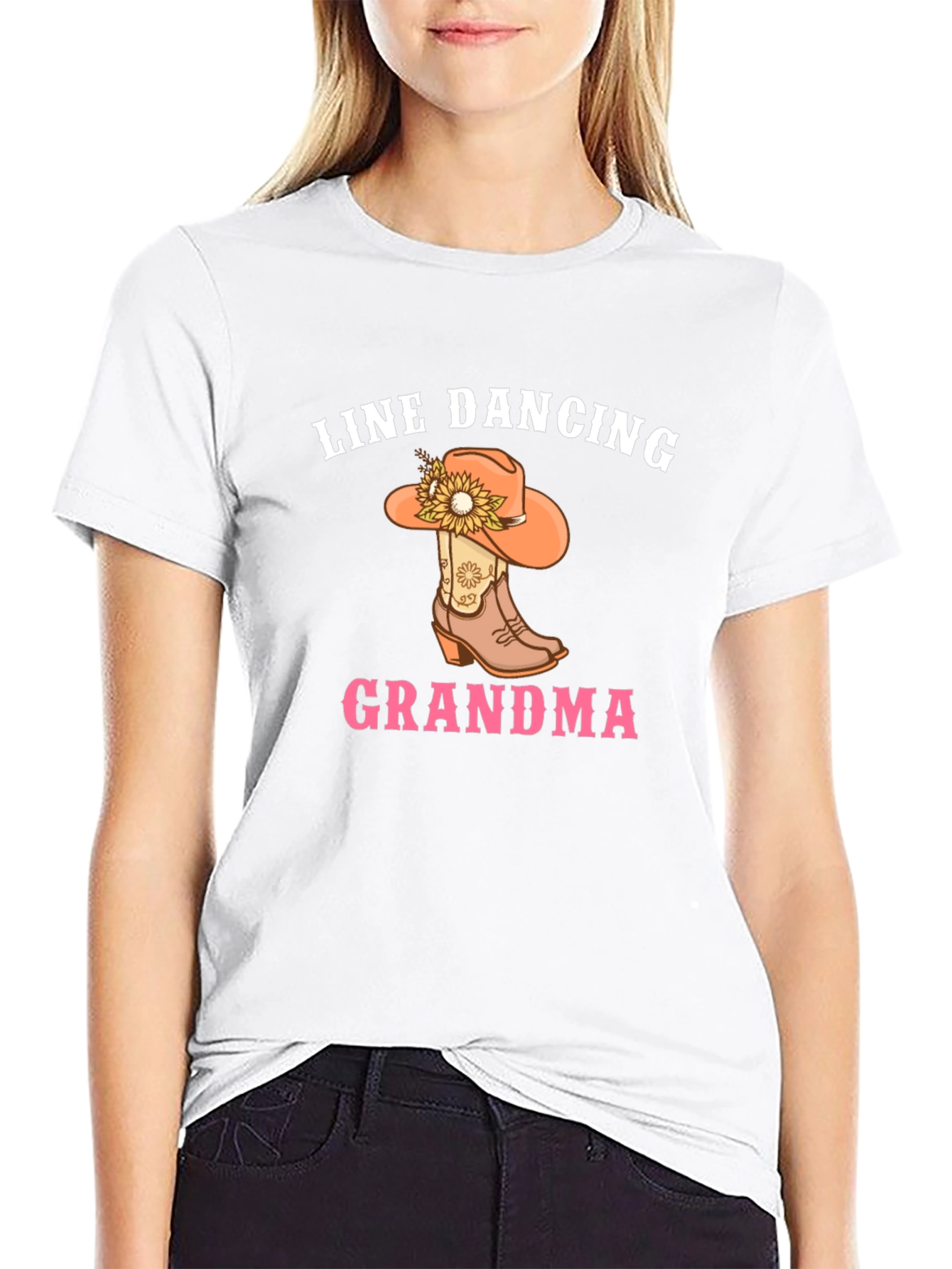 Line Dancing Grandma Graphic Tee