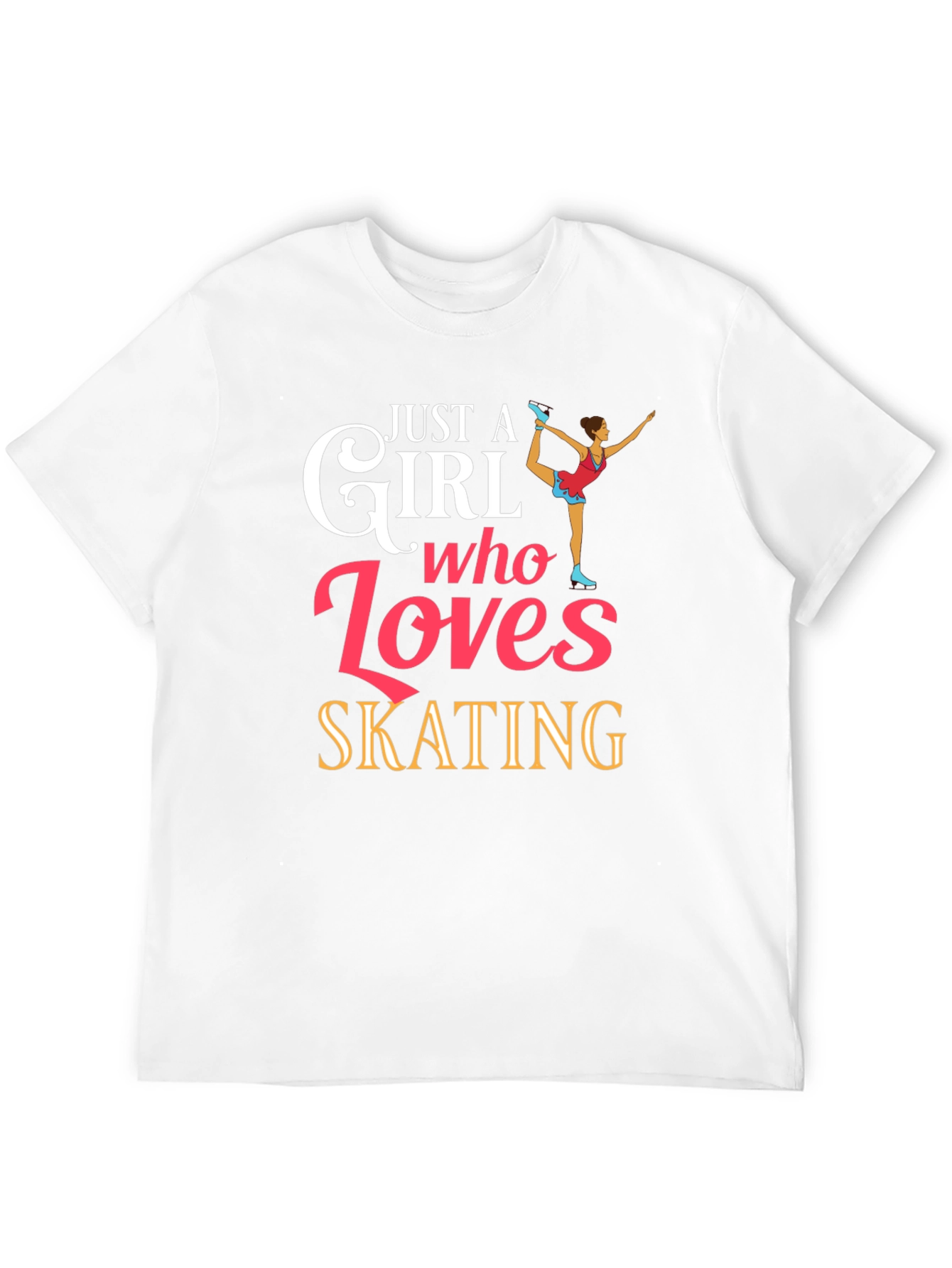 Just a Girl Who Loves Skating Black T-Shirt