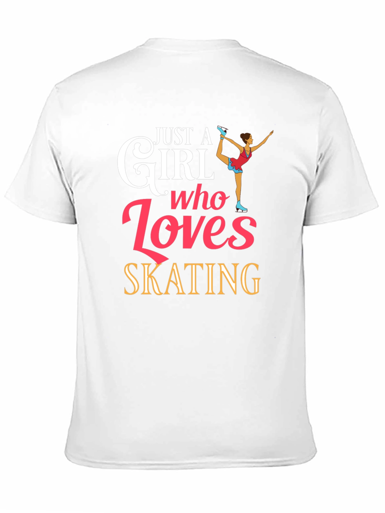Just a Girl Who Loves Skating Black T-Shirt