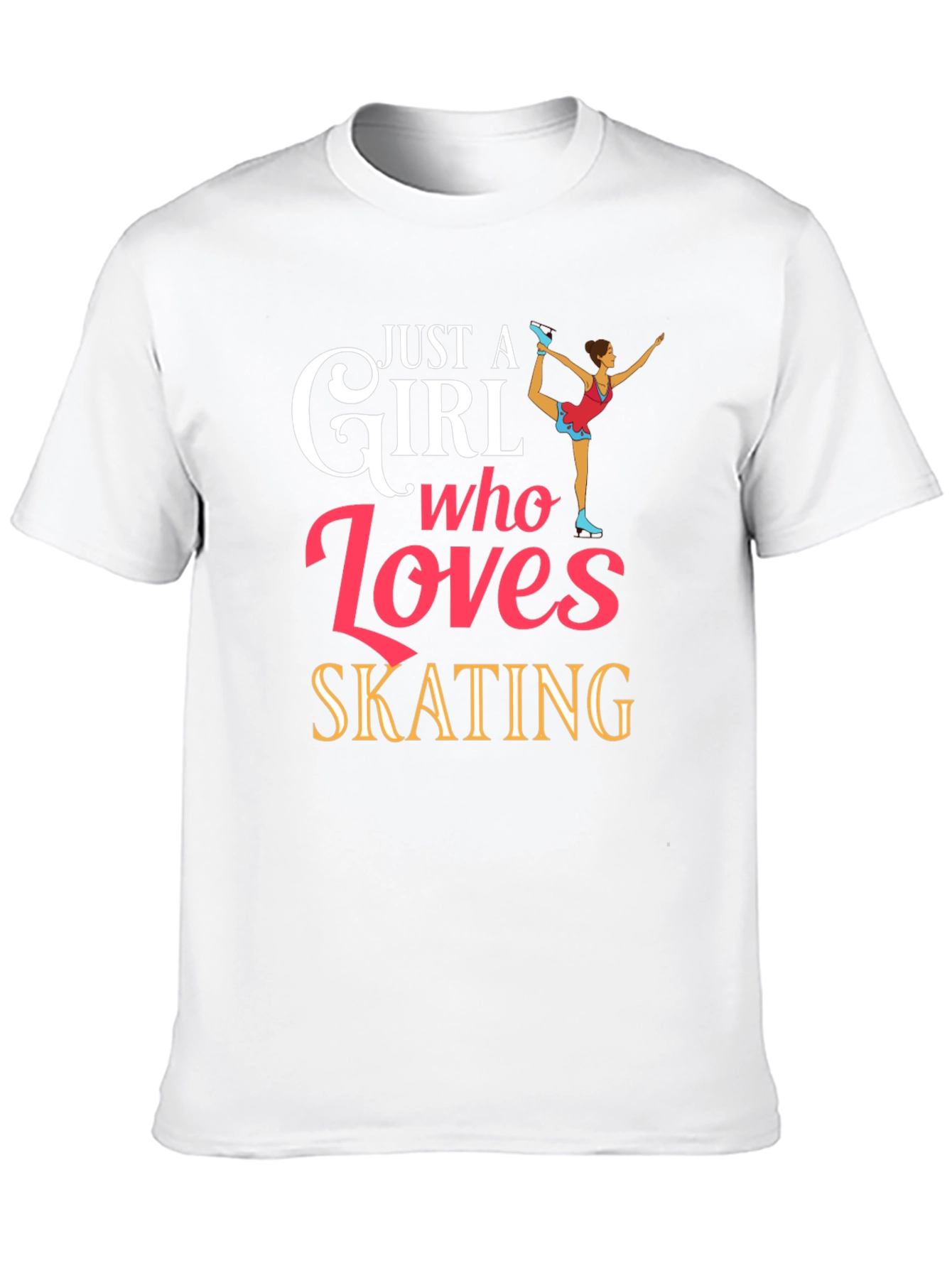 Just a Girl Who Loves Skating Black T-Shirt