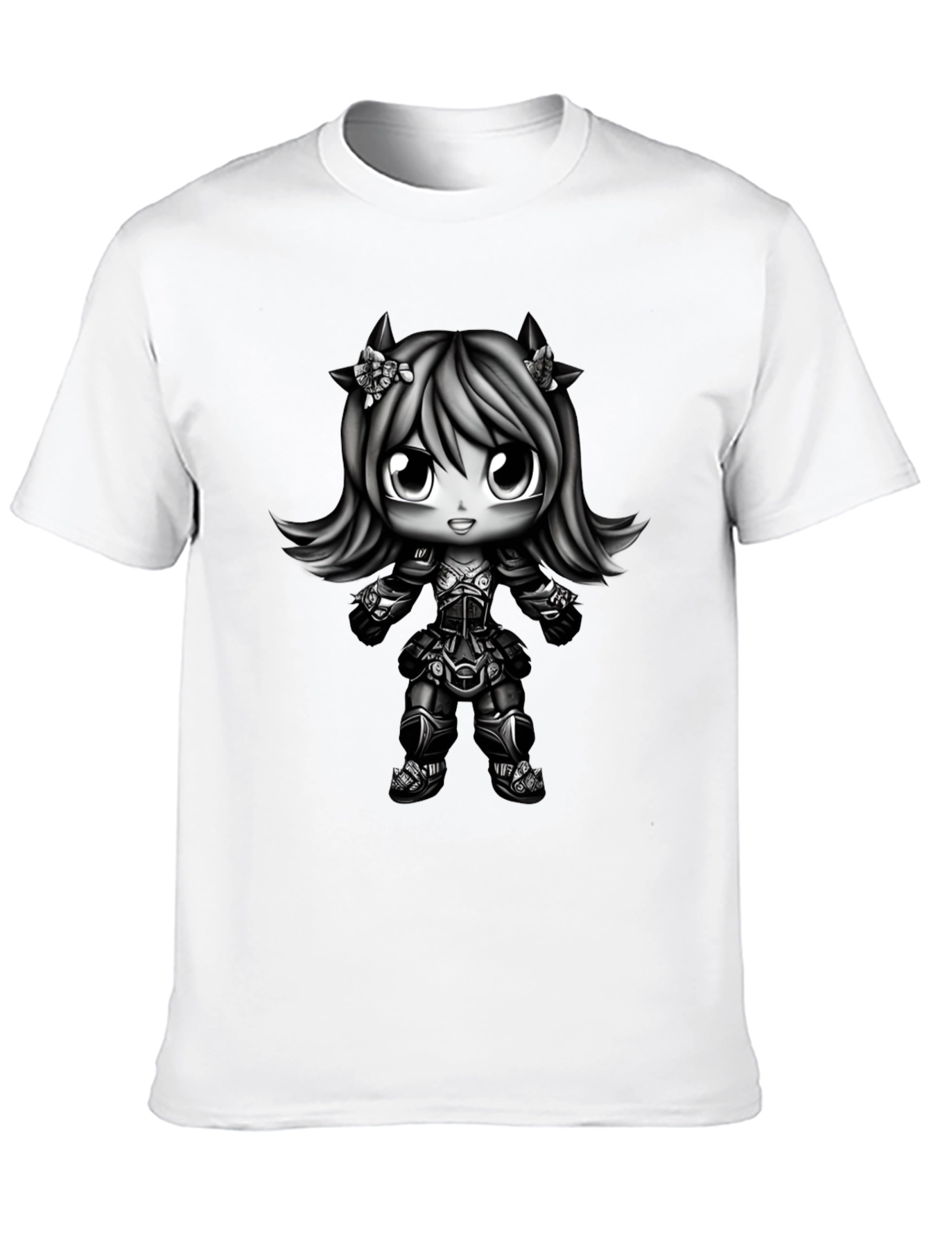 Anime Girl Graphic Black T-Shirt
