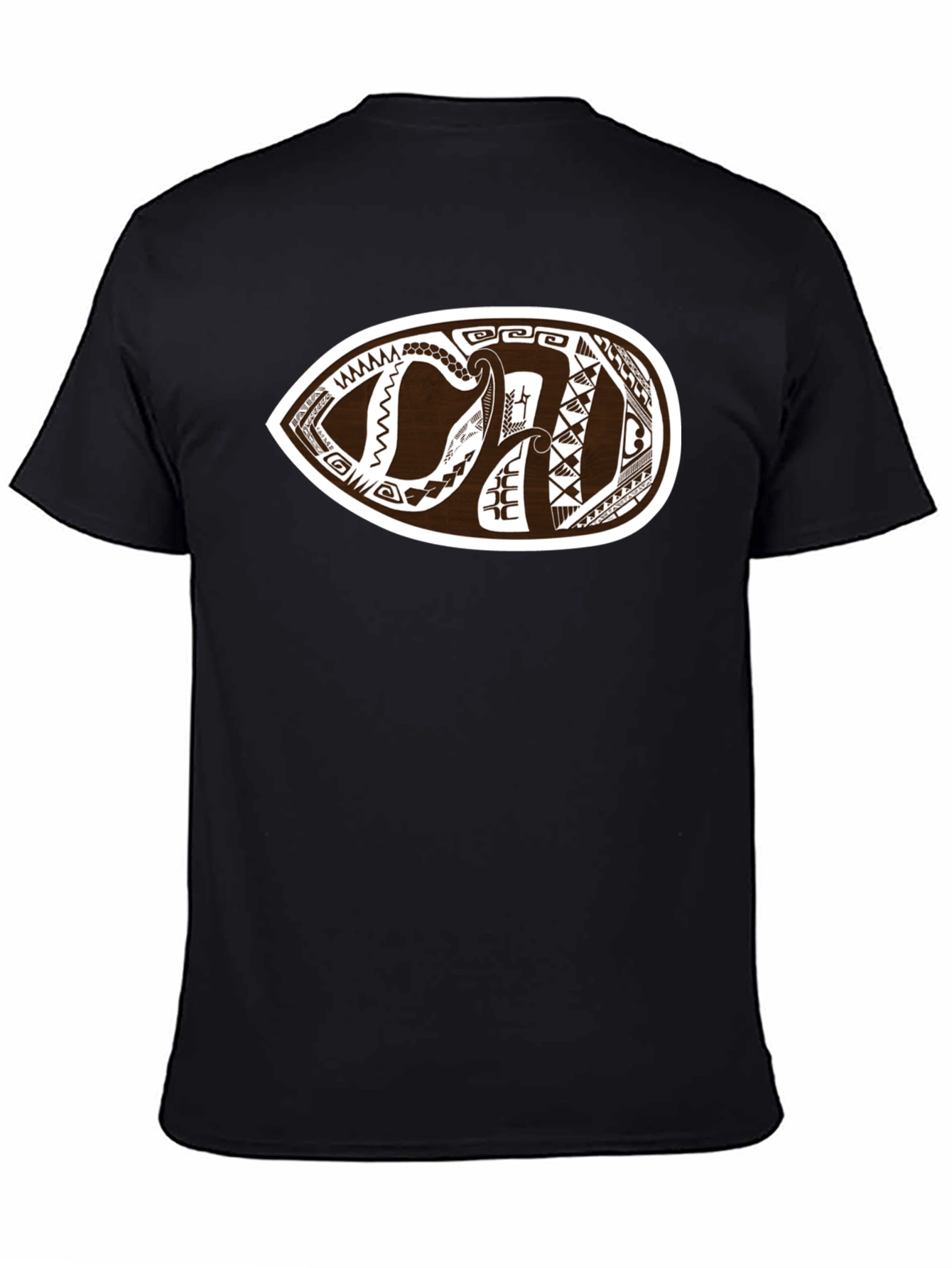 Tribal Tattoo Graphic Black T-Shirt