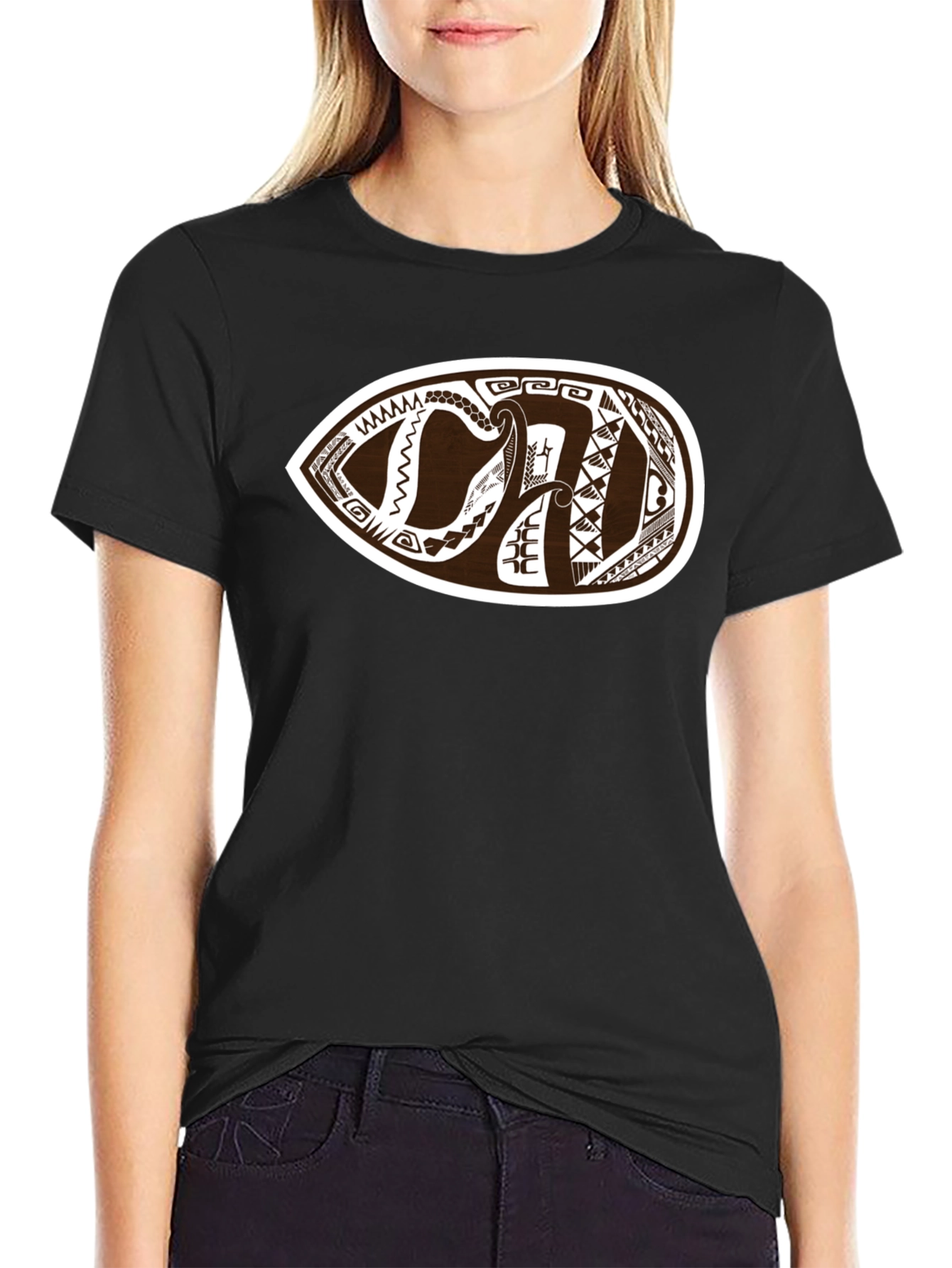 Tribal Tattoo Graphic Black T-Shirt