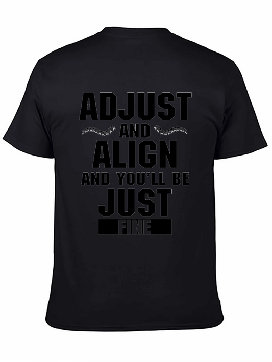 Adjust and Align Graphic T-Shirt - Chiropractic Funny Tee