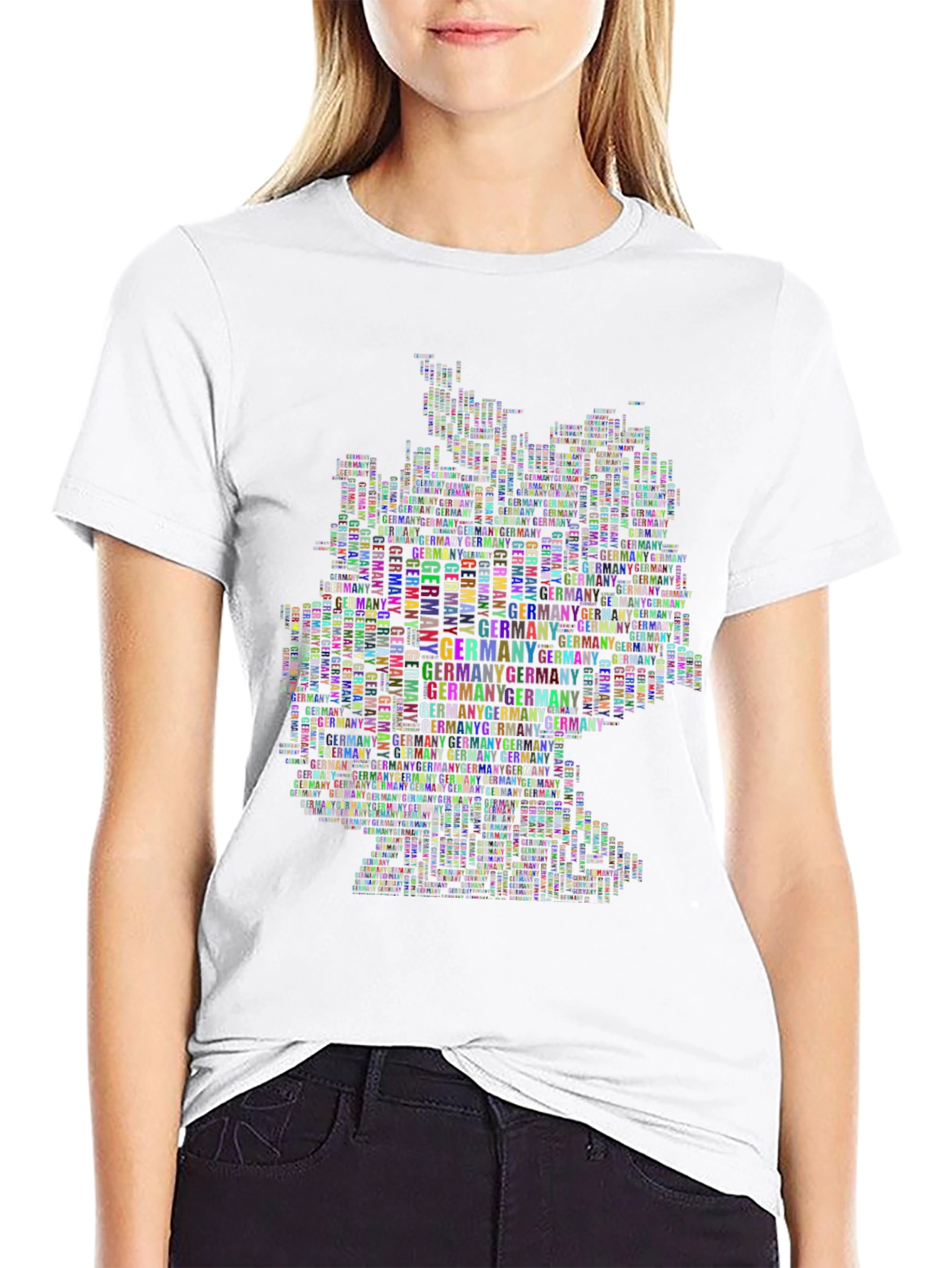 Germany Map Word Art T-Shirt