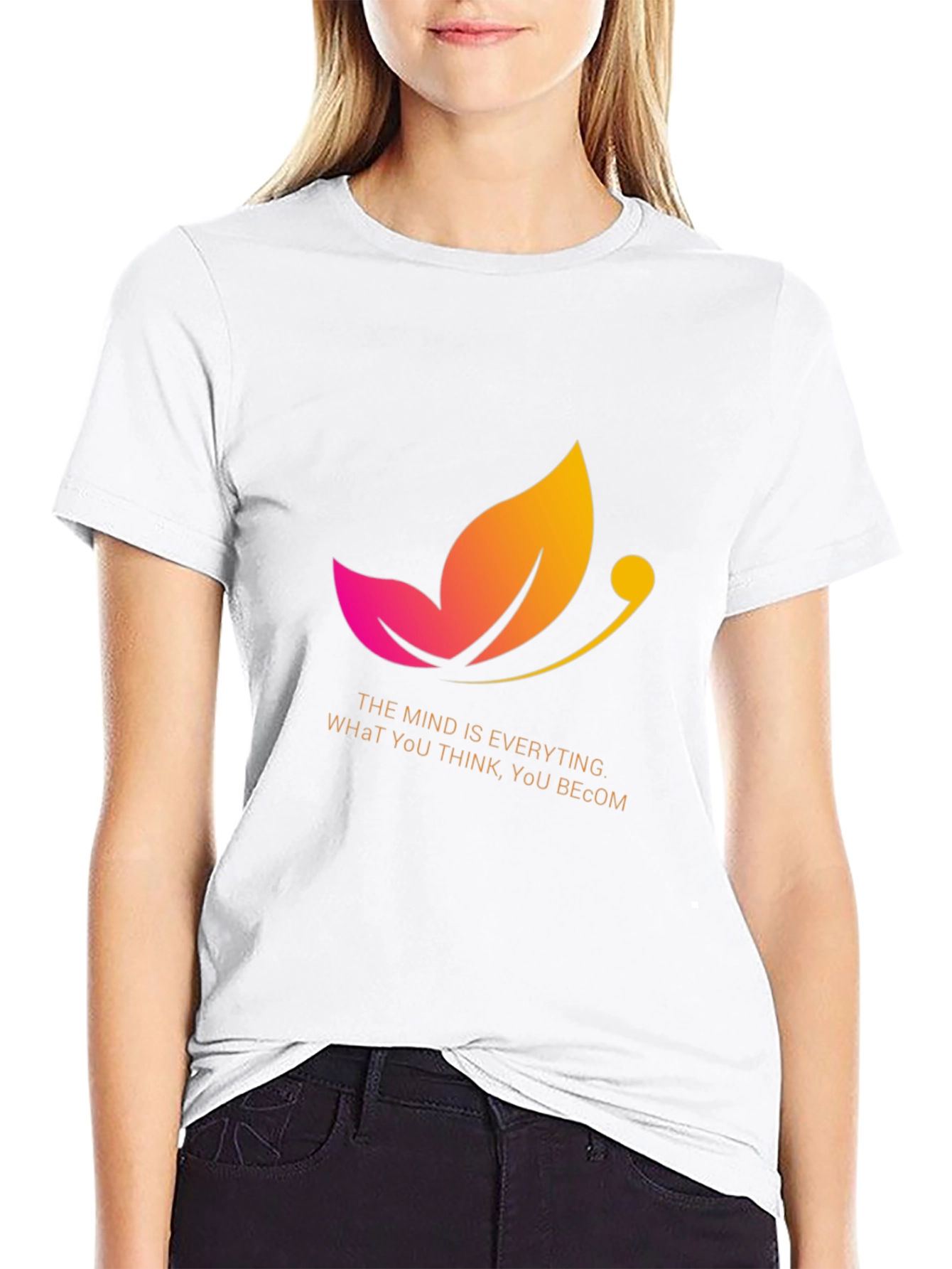 Mindset Graphic Tee: Inspirational Butterfly Design