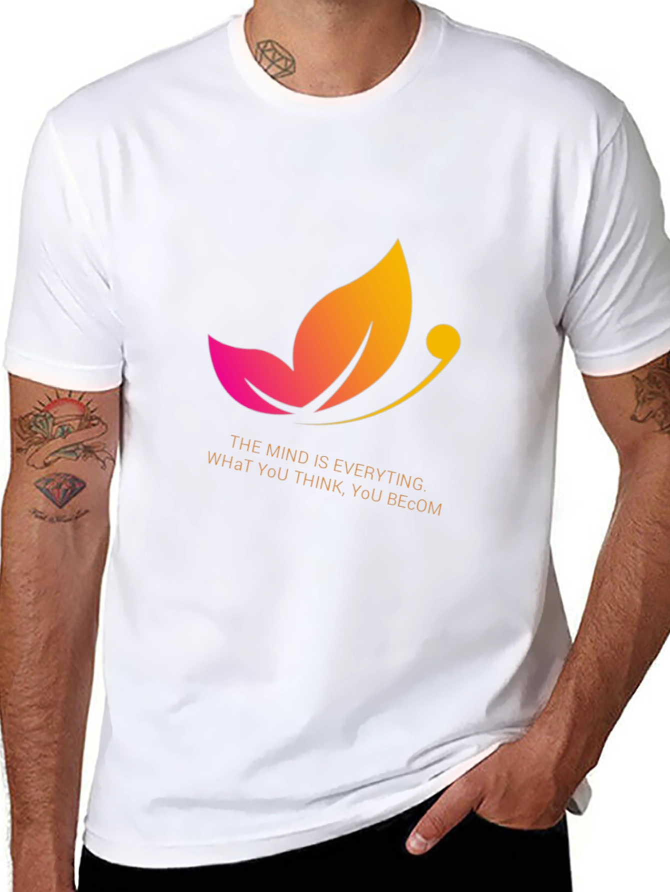 Mindset Graphic Tee: Inspirational Butterfly Design