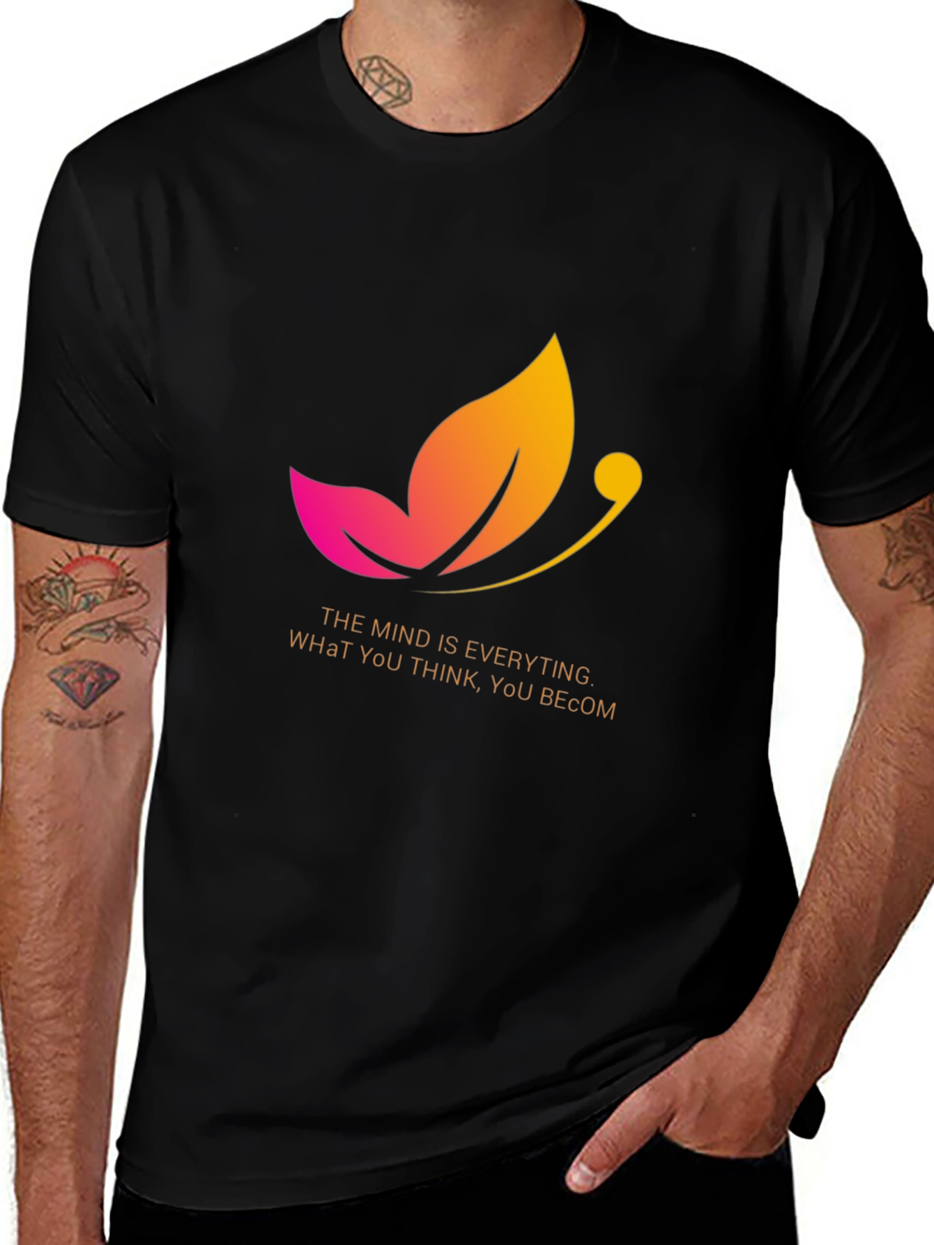 Mindset Graphic Tee: Inspirational Butterfly Design