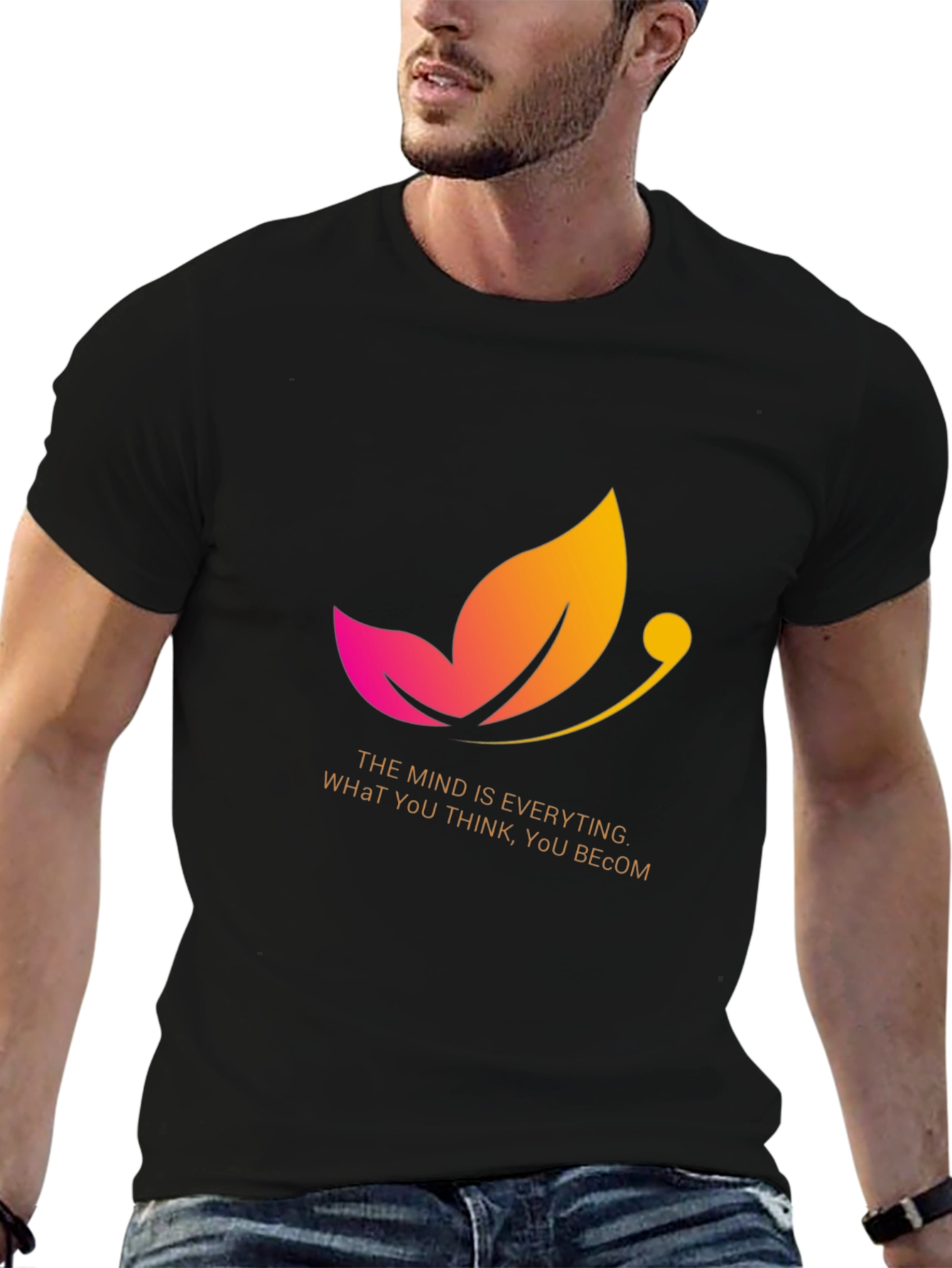 Mindset Graphic Tee: Inspirational Butterfly Design