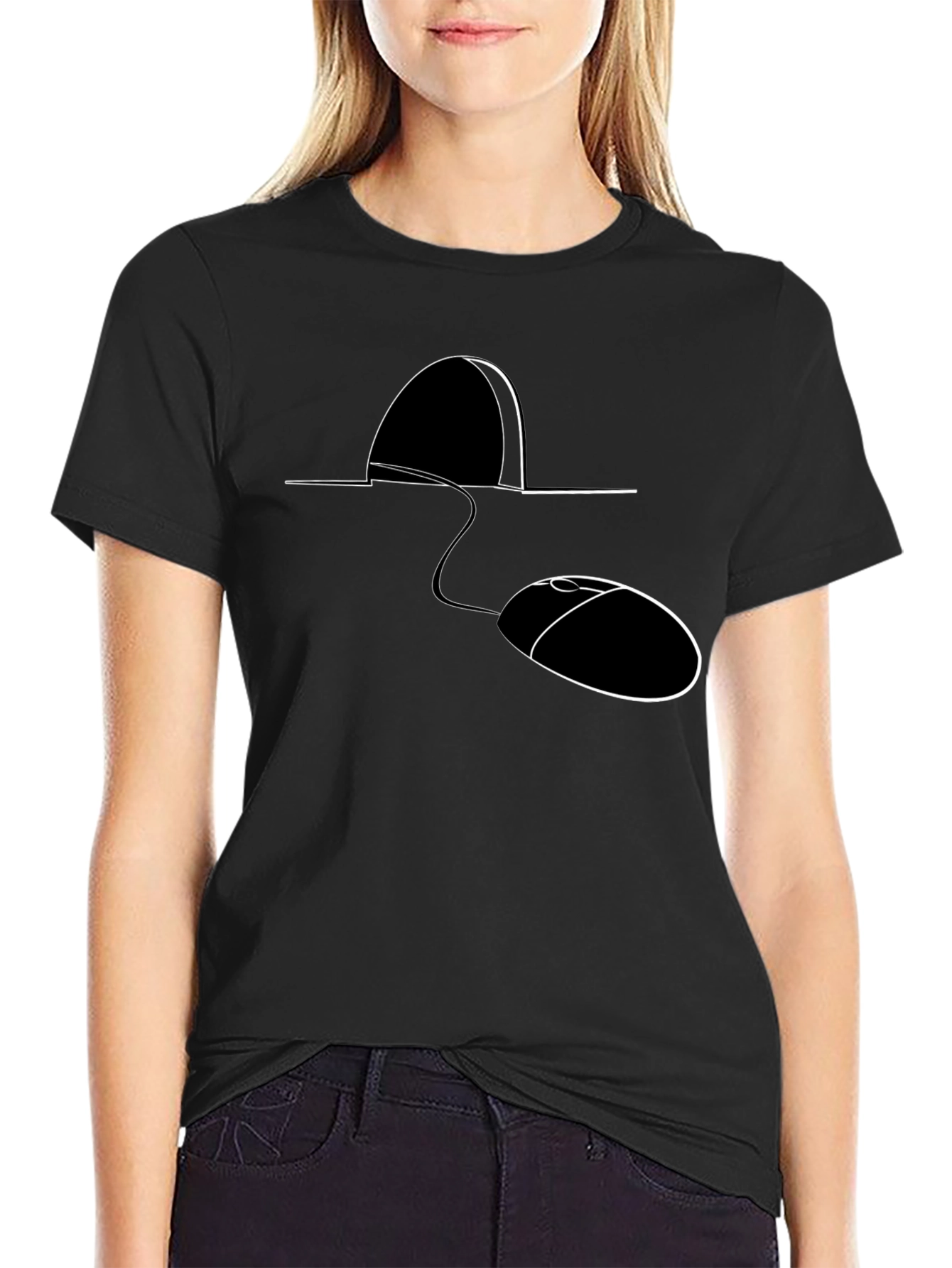 Mouse Hole Computer Mouse T-Shirt