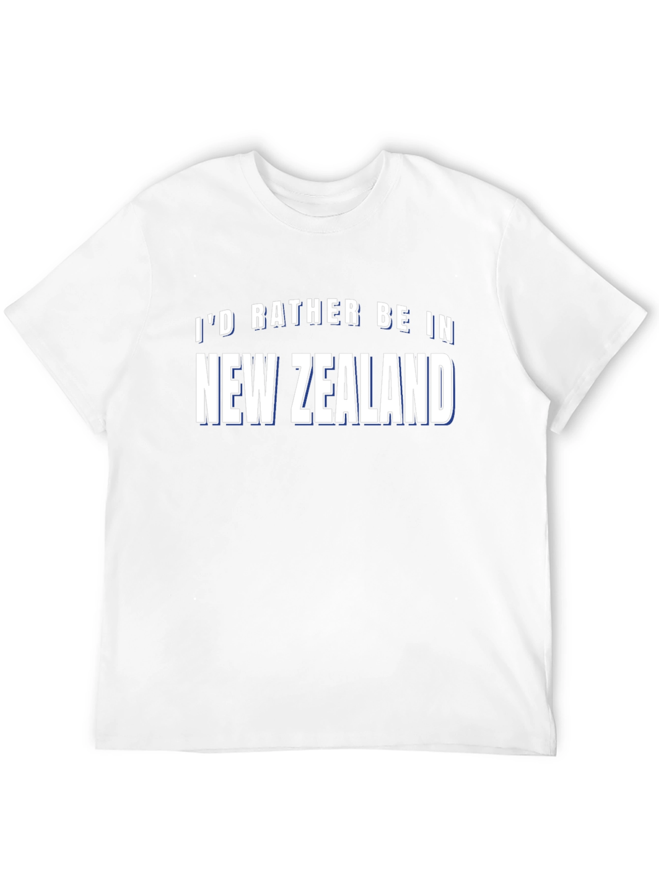 Id Rather Be In New Zealand Black T-Shirt
