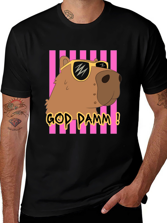 God Damm! Capybara T-Shirt - Cartoon Style