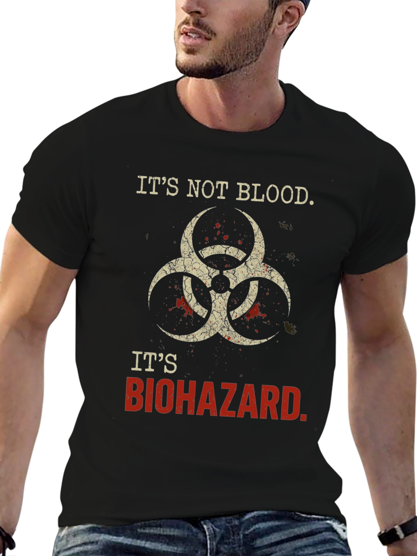 Biohazard Graphic Print T-Shirt