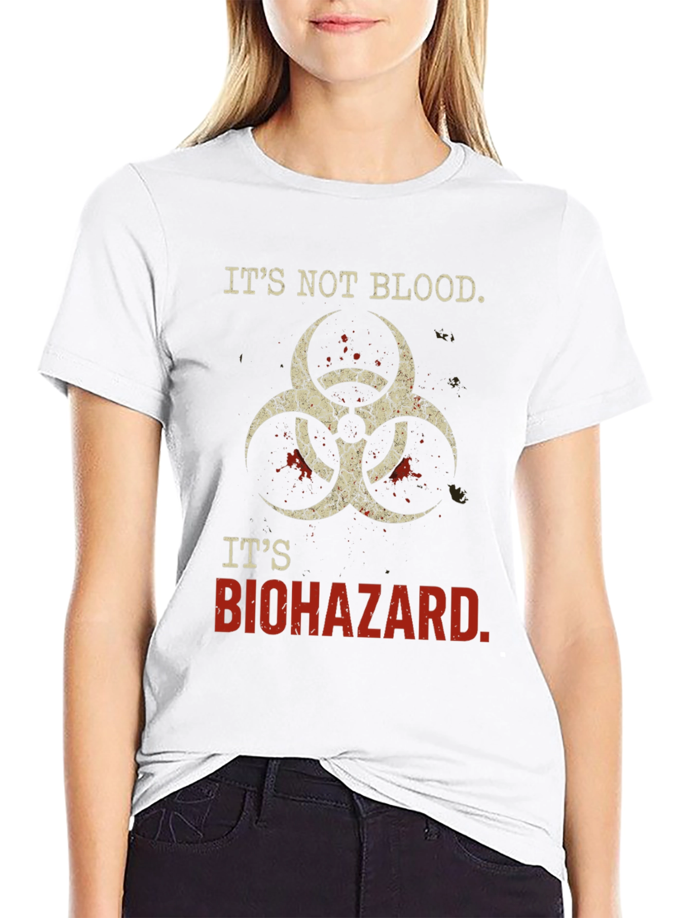 Biohazard Graphic Print T-Shirt