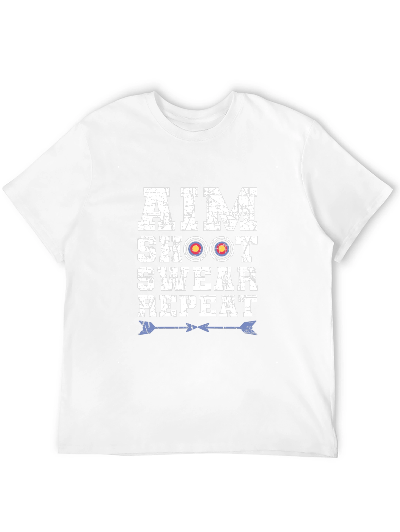 Aim Shoot Swear Repeat T-Shirt - Archery Design
