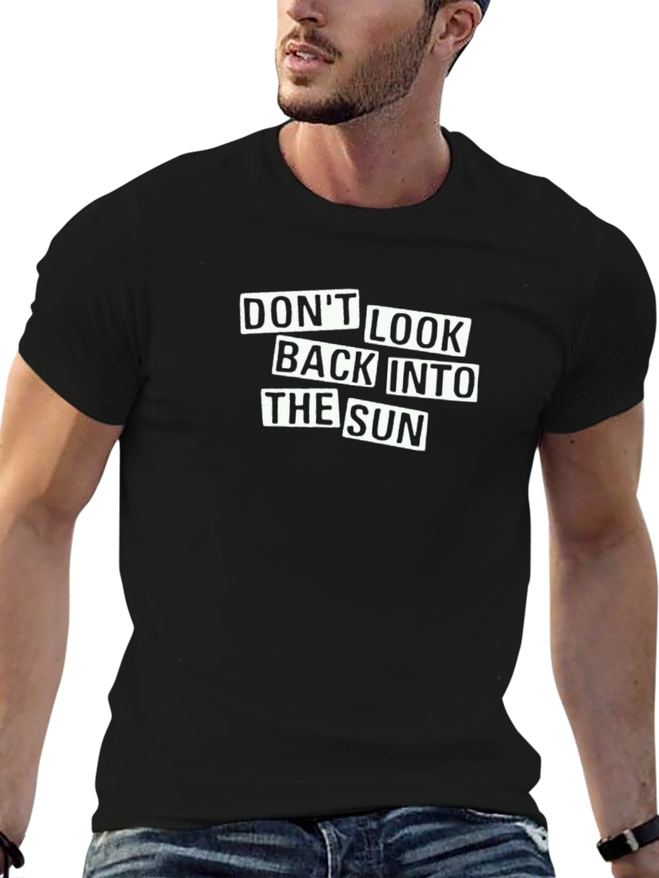Dont Look Back T-Shirt - Black Graphic Tee