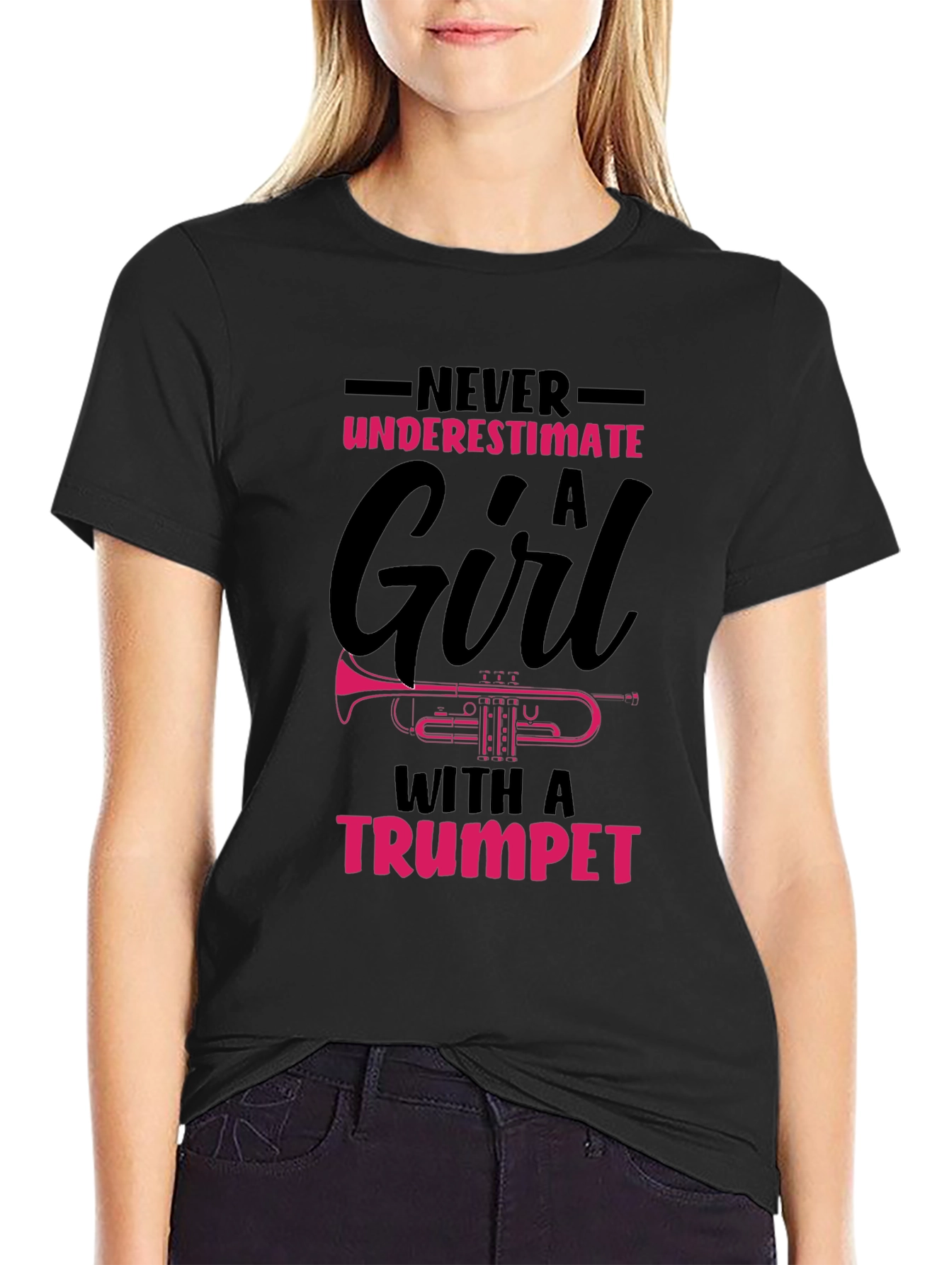 Never Underestimate A Girl With a Trumpet T-Shirt