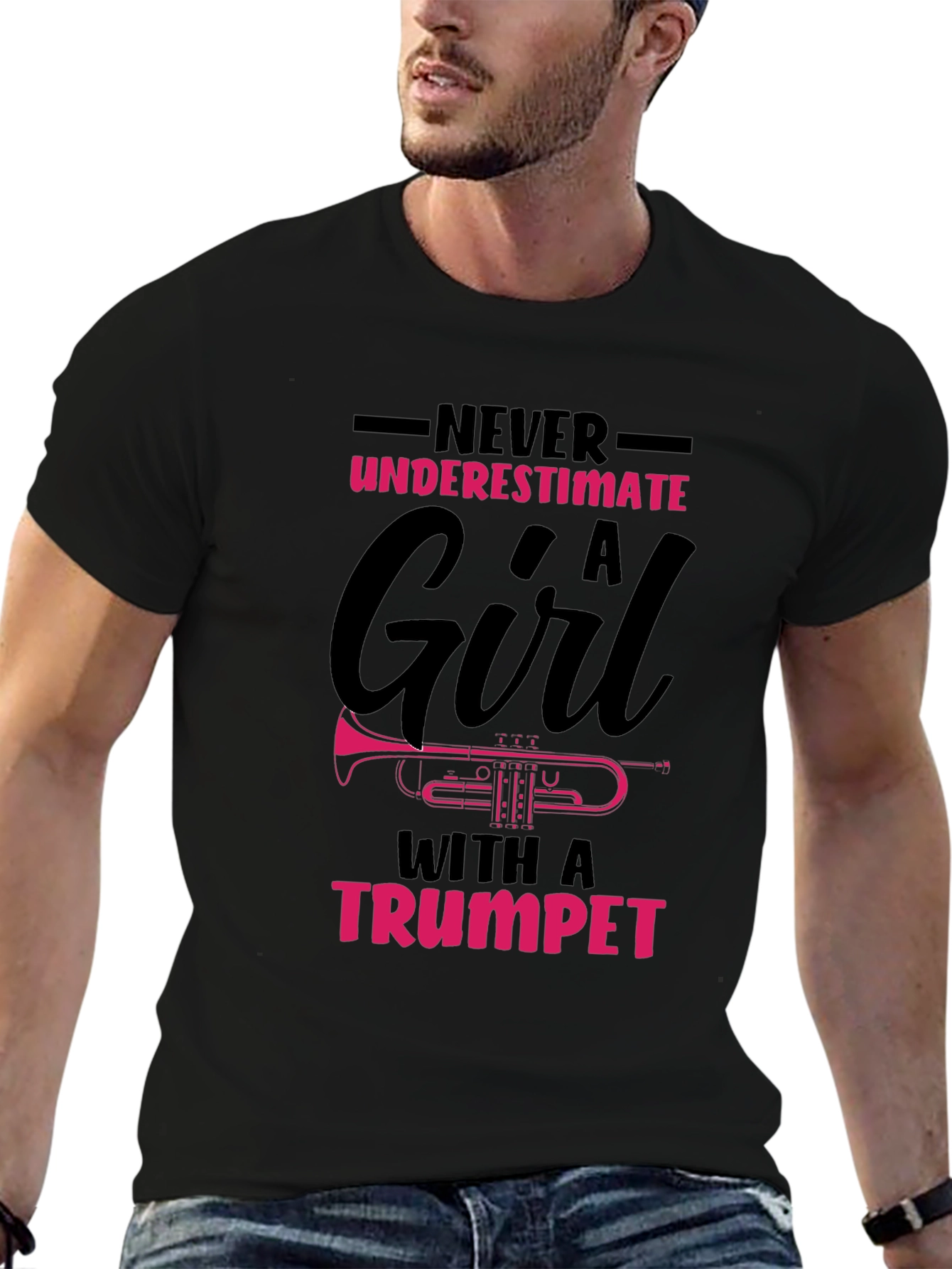 Never Underestimate A Girl With a Trumpet T-Shirt