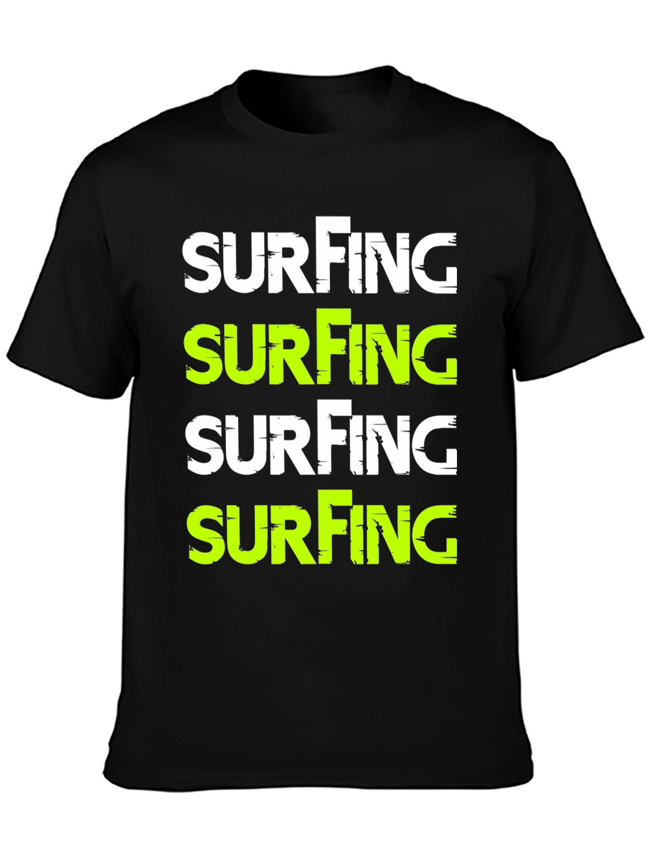 Surfing Graphic Tee - Black T-Shirt