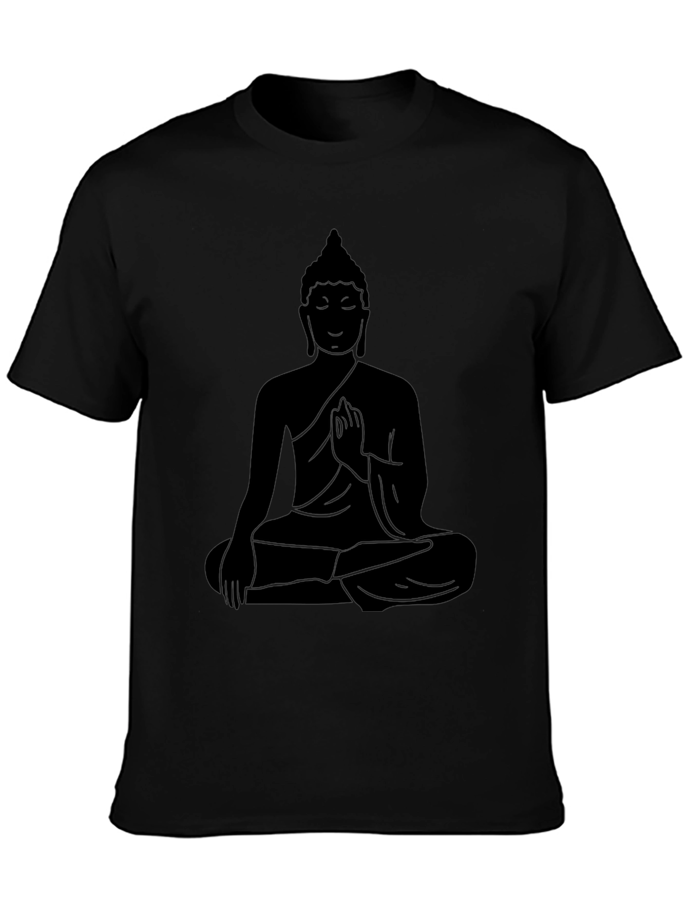 Buddha Silhouette Graphic T-Shirt - Relaxed Fit