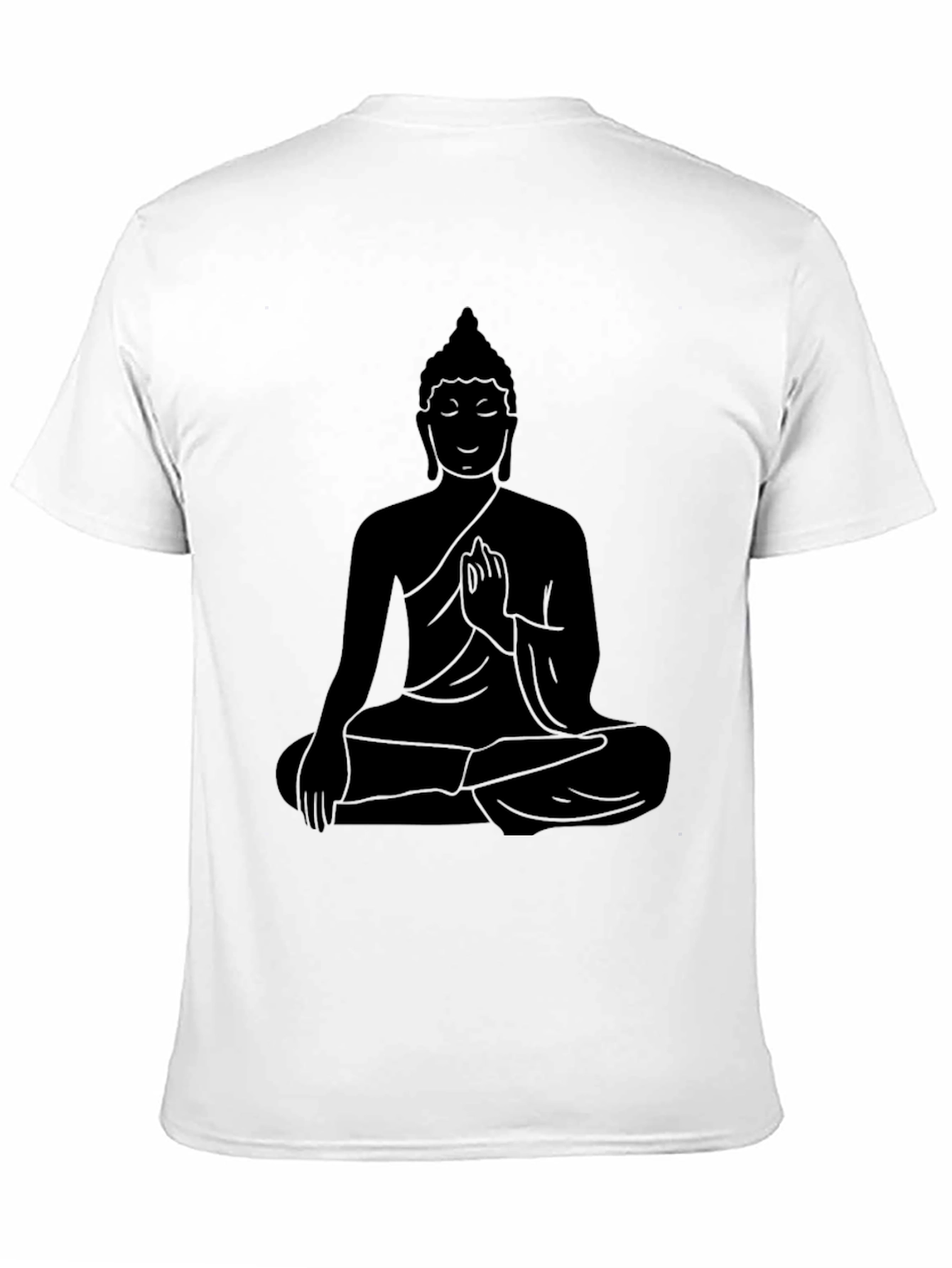 Buddha Silhouette Graphic T-Shirt - Relaxed Fit