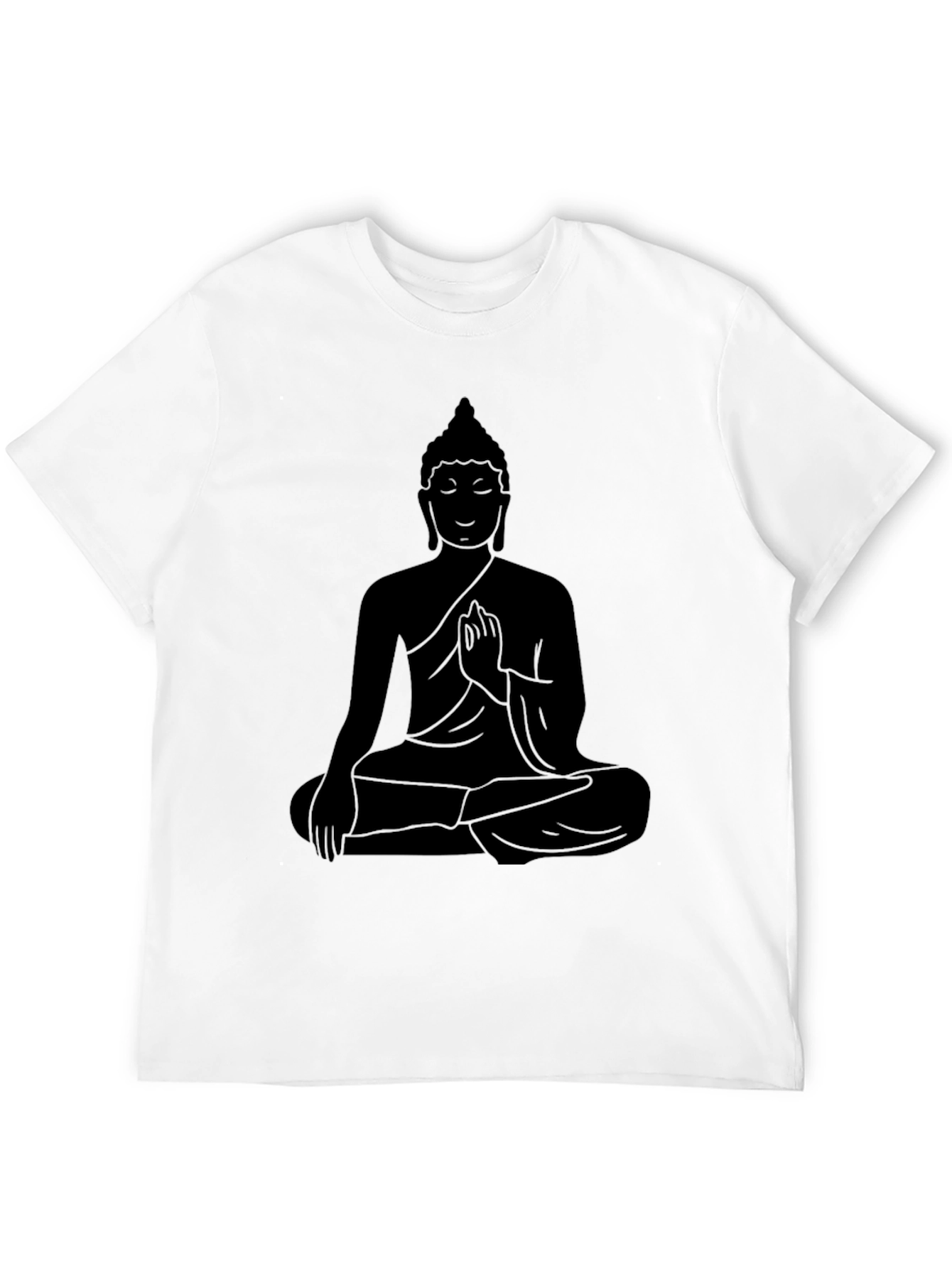 Buddha Silhouette Graphic T-Shirt - Relaxed Fit