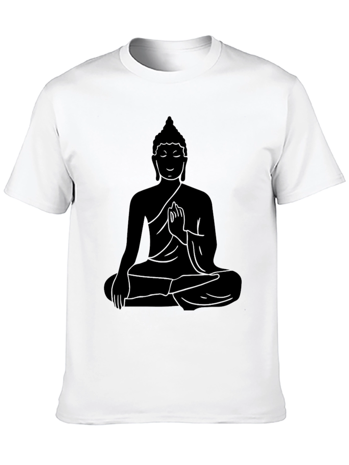 Buddha Silhouette Graphic T-Shirt - Relaxed Fit