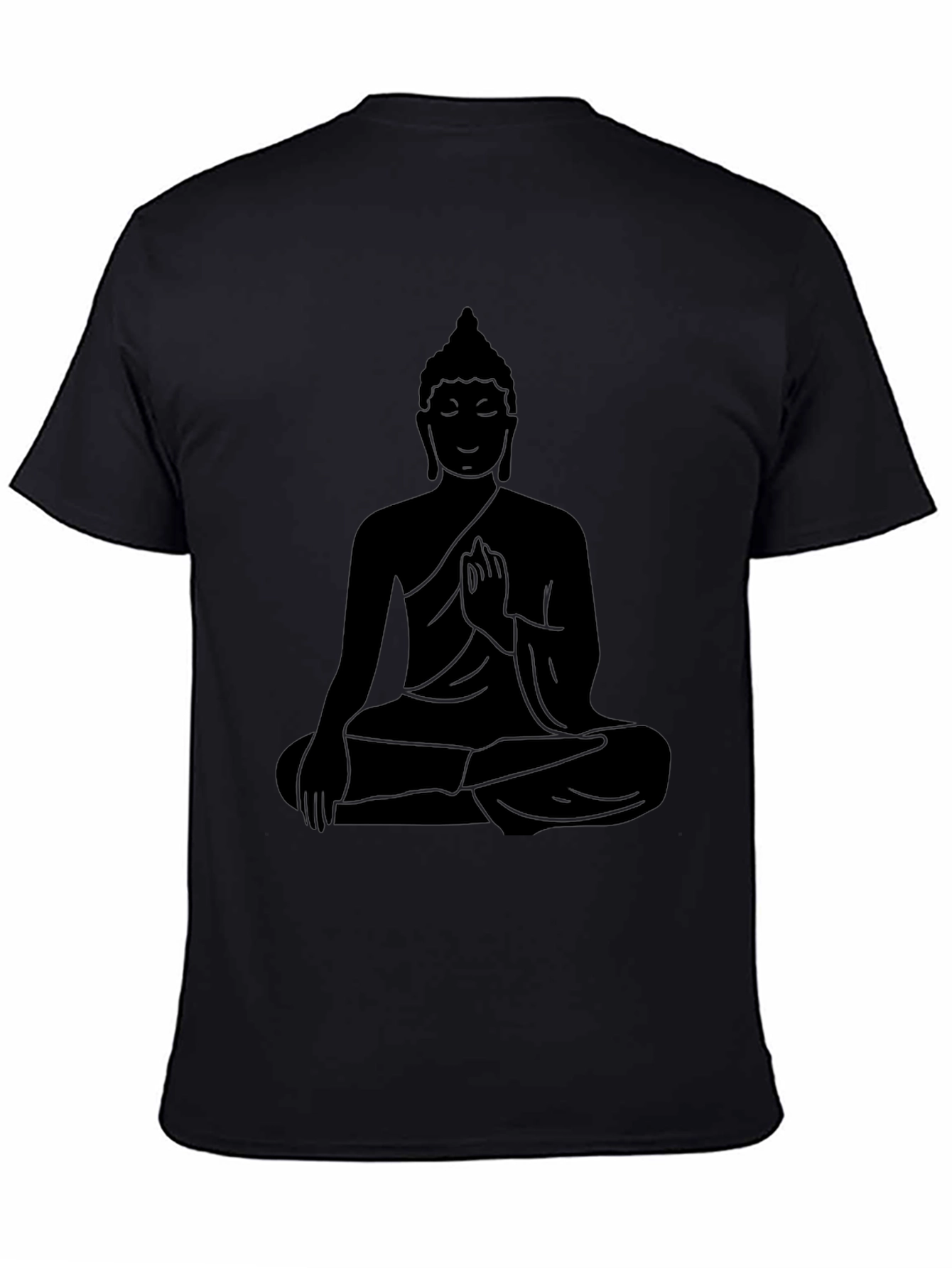 Buddha Silhouette Graphic T-Shirt - Relaxed Fit