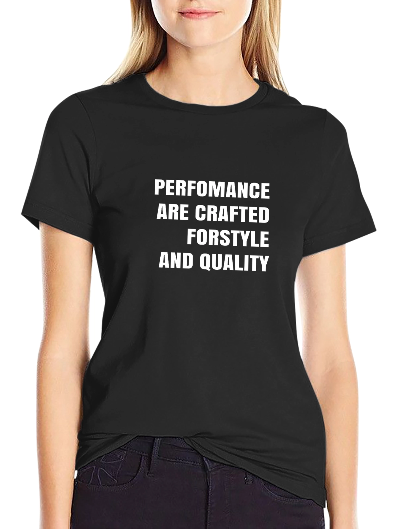 Performance Crafted Style Quality Black Tee