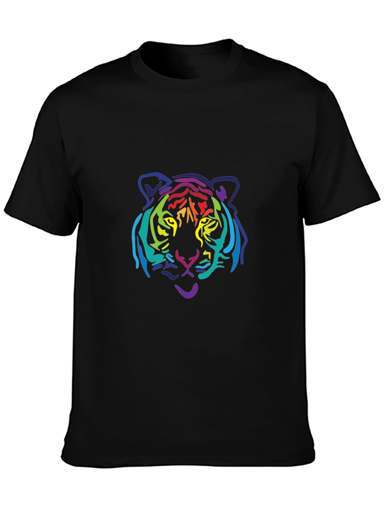 Rainbow Tiger Graphic Tee - Black