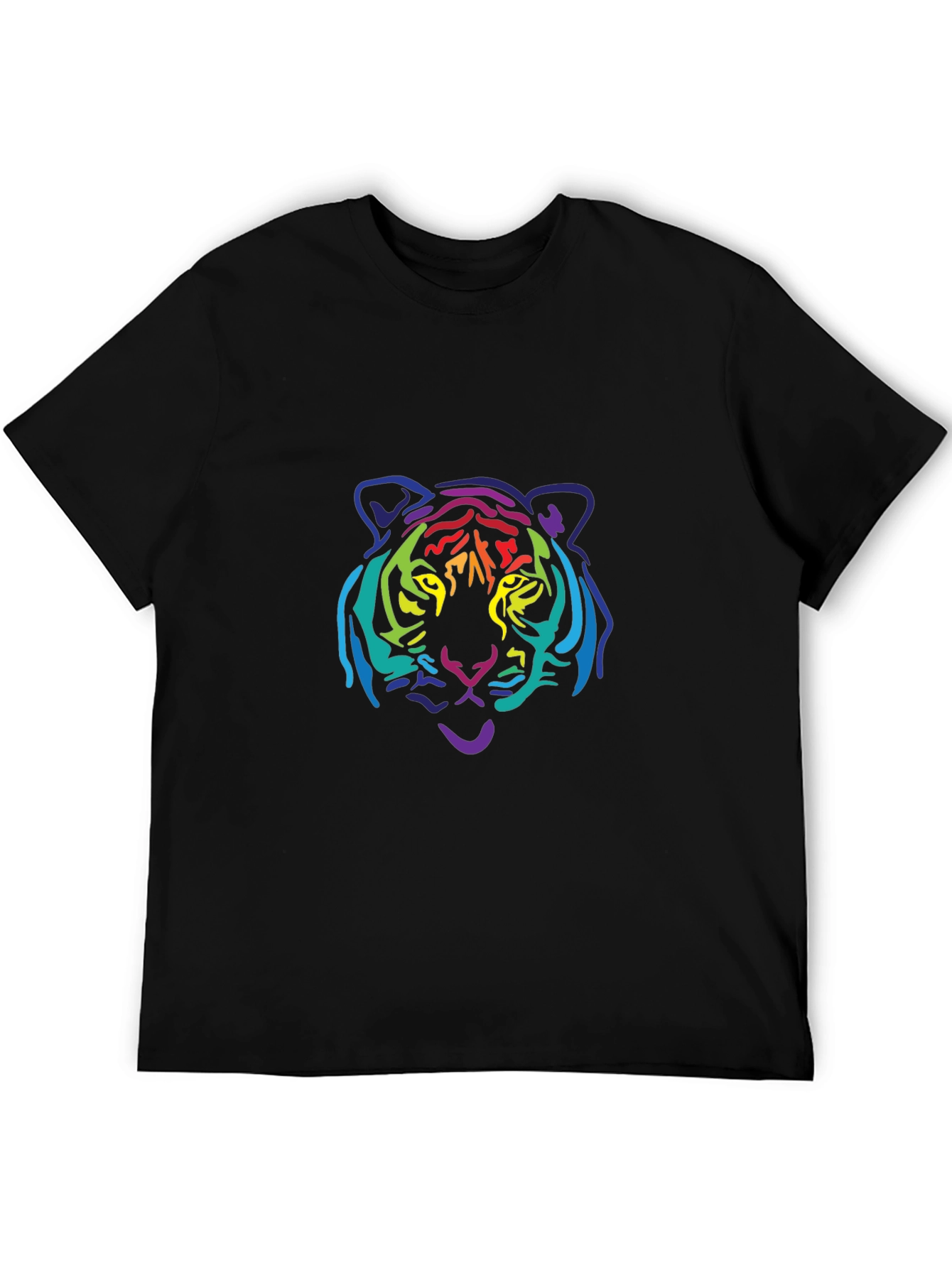 Rainbow Tiger Graphic Tee - Black