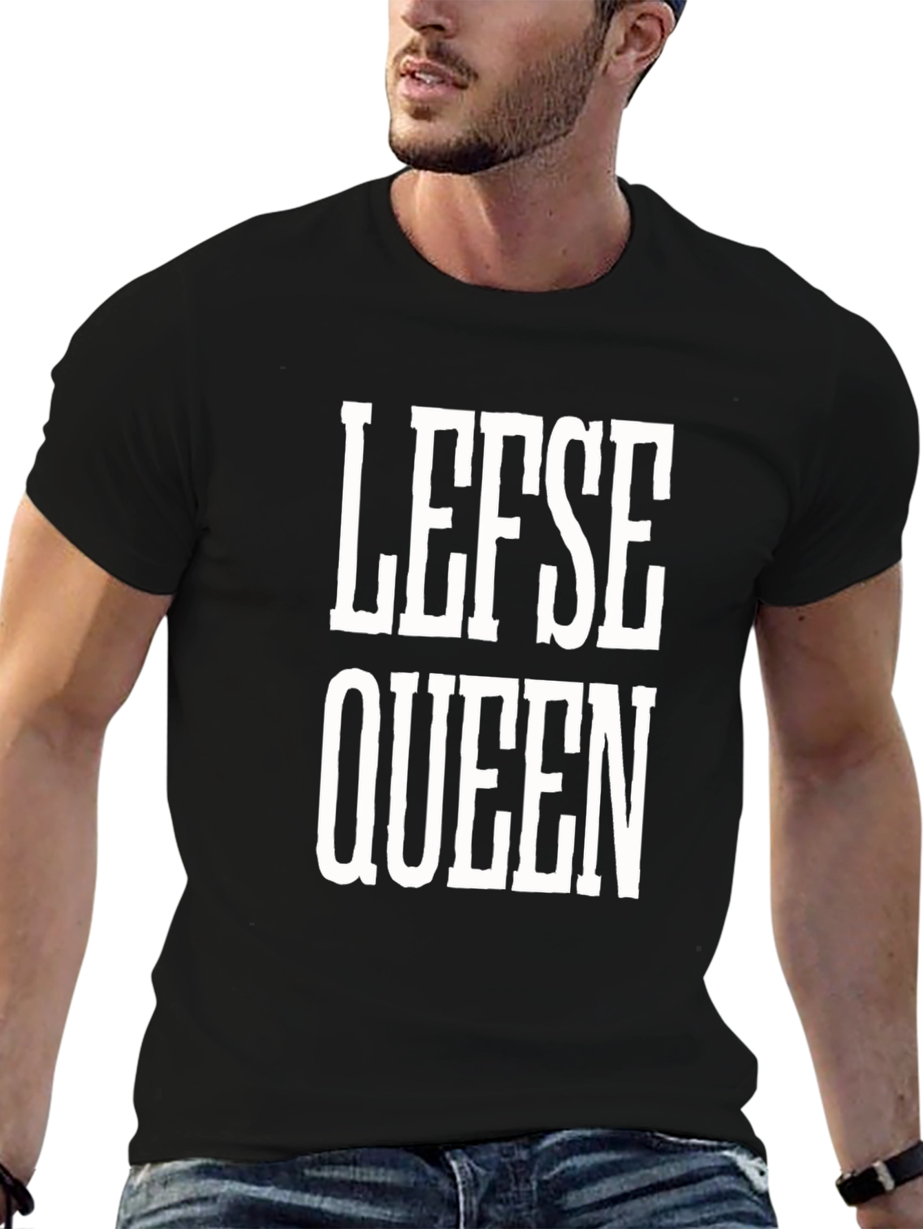 Lefse Queen Graphic T-Shirt - Black Cotton Tee