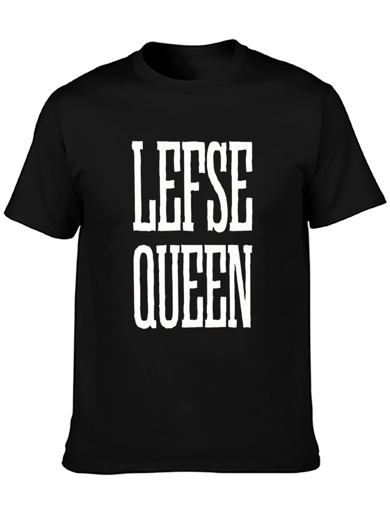 Lefse Queen Graphic T-Shirt - Black Cotton Tee