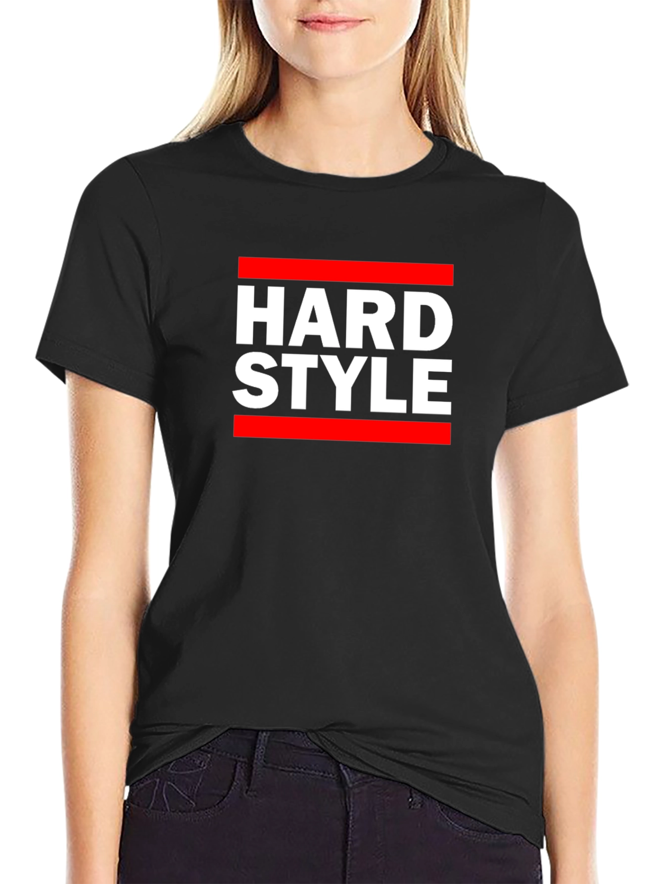 Hard Style Graphic Tee - Black Cotton T-Shirt