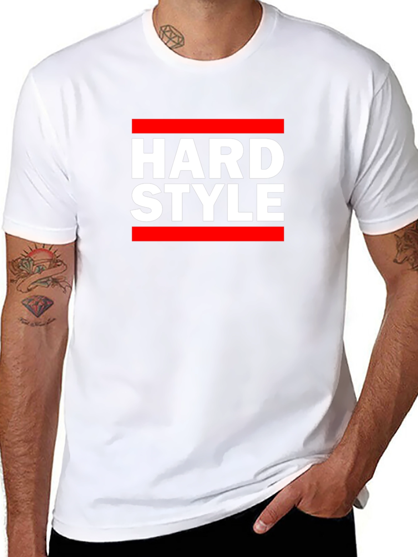 Hard Style Graphic Tee - Black Cotton T-Shirt