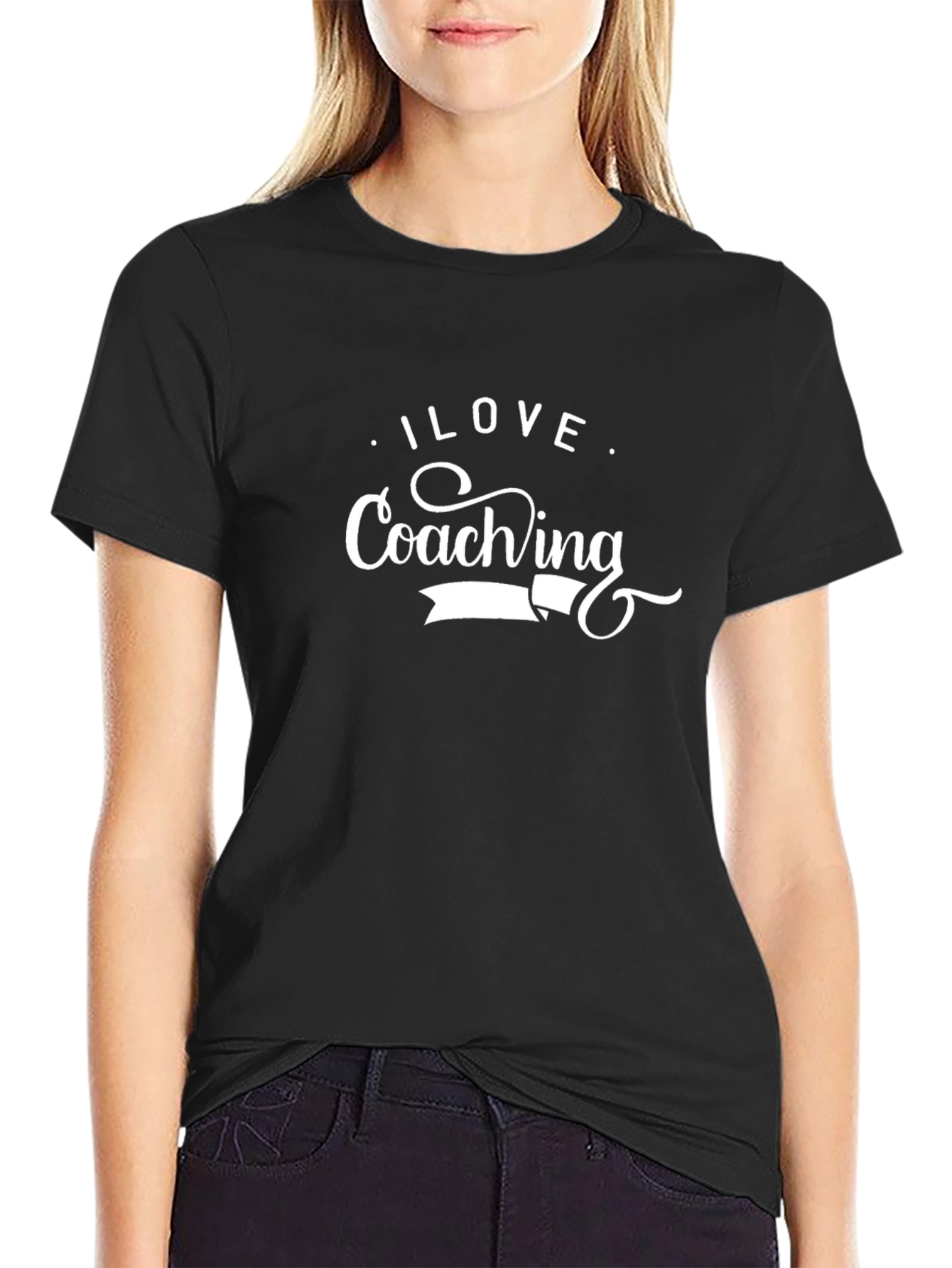 I Love Coaching Black T-Shirt