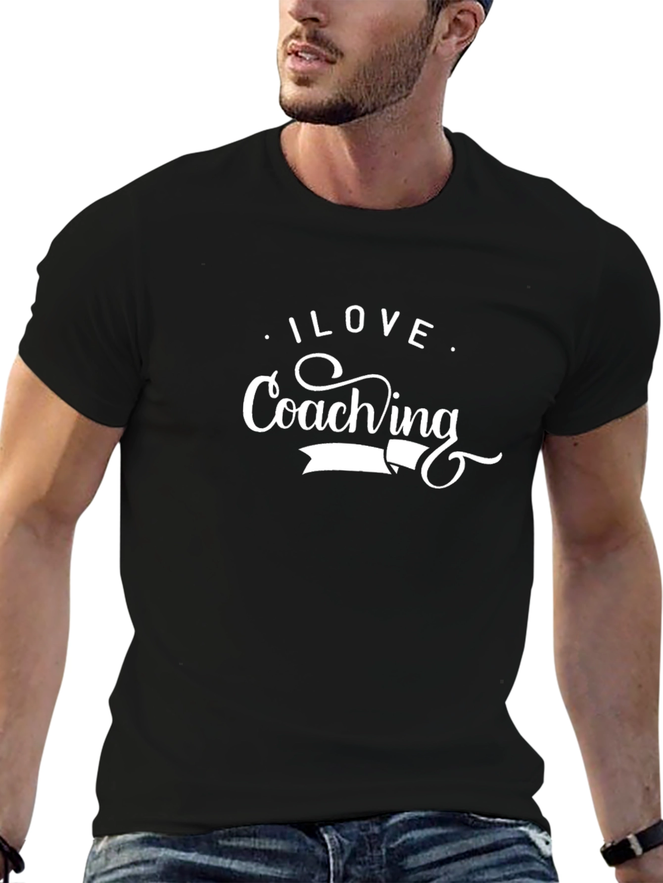 I Love Coaching Black T-Shirt